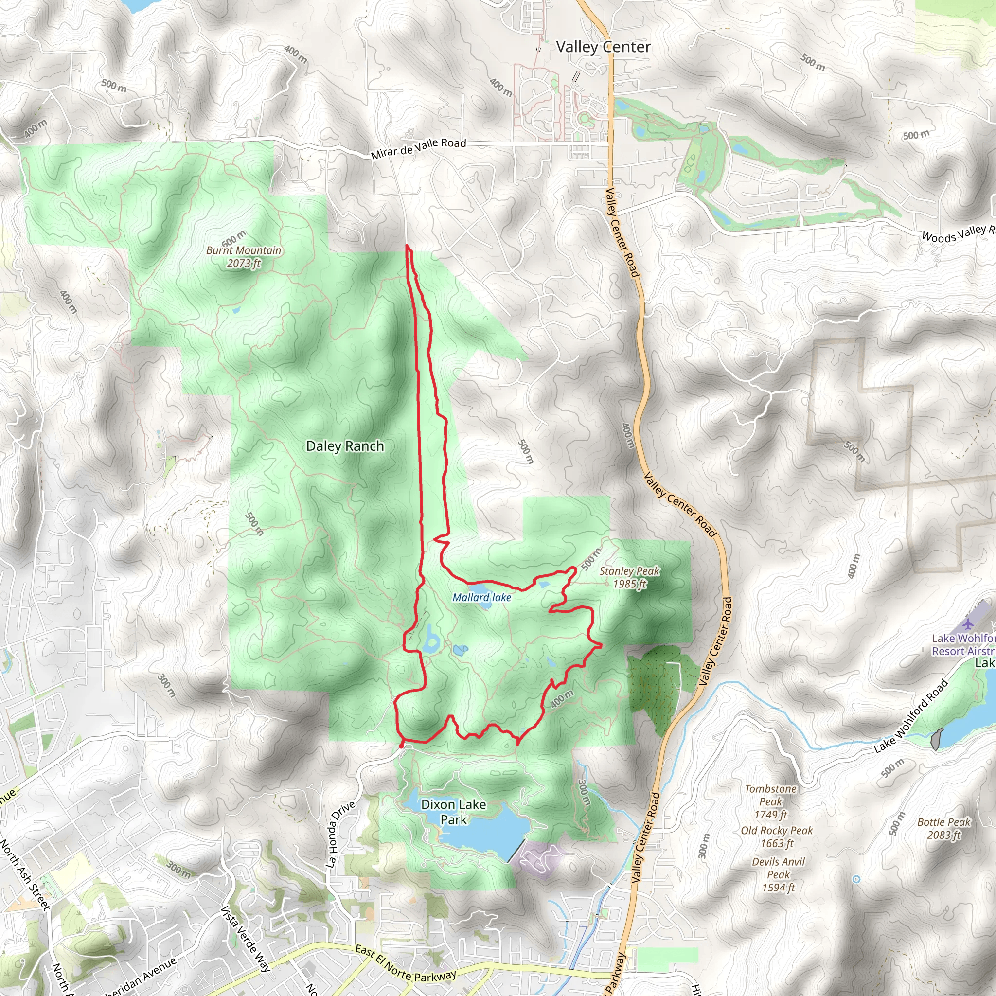 Creek Crossing, Sage, Mallard Lake Loop Trail mobile static map