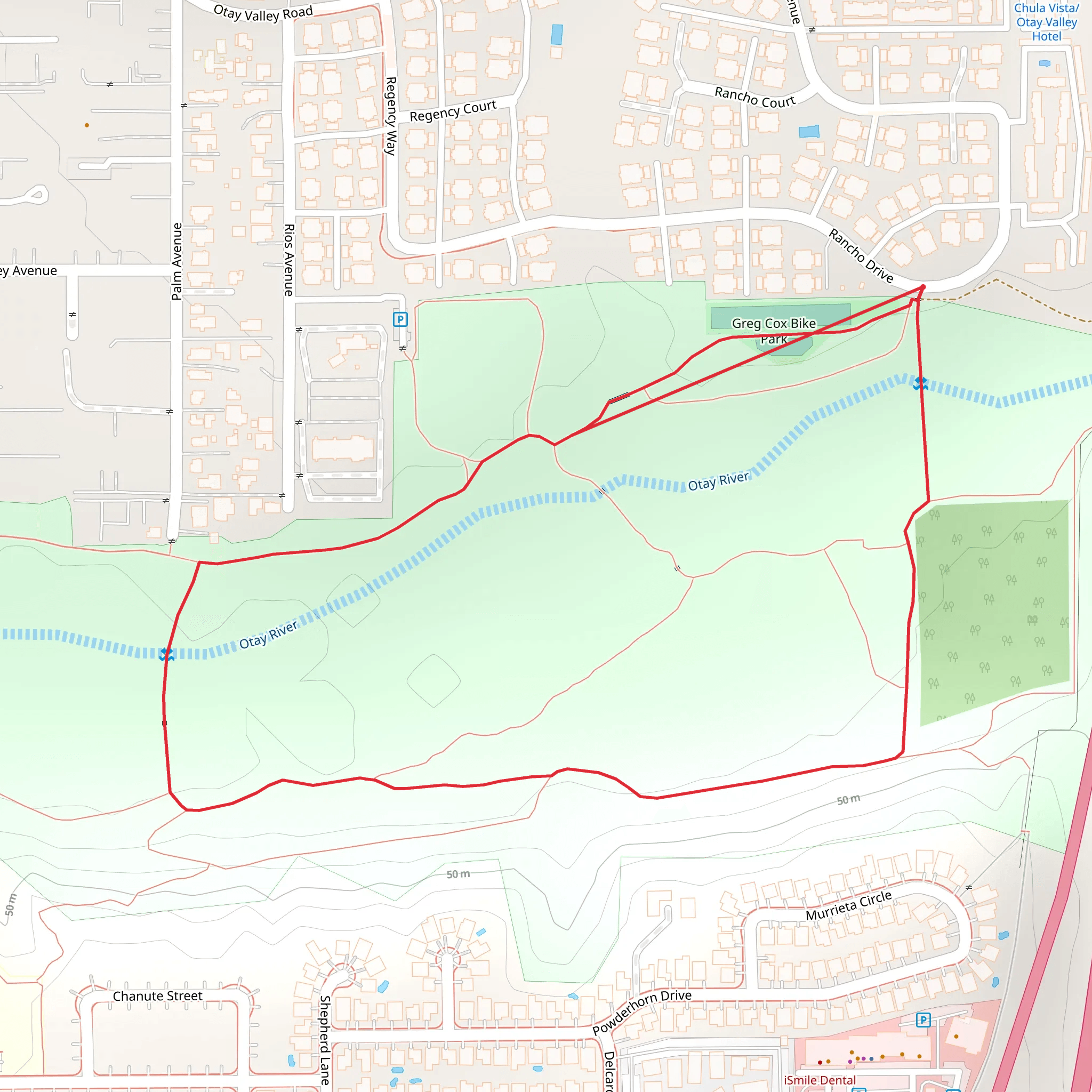 Otay River Loop mobile static map