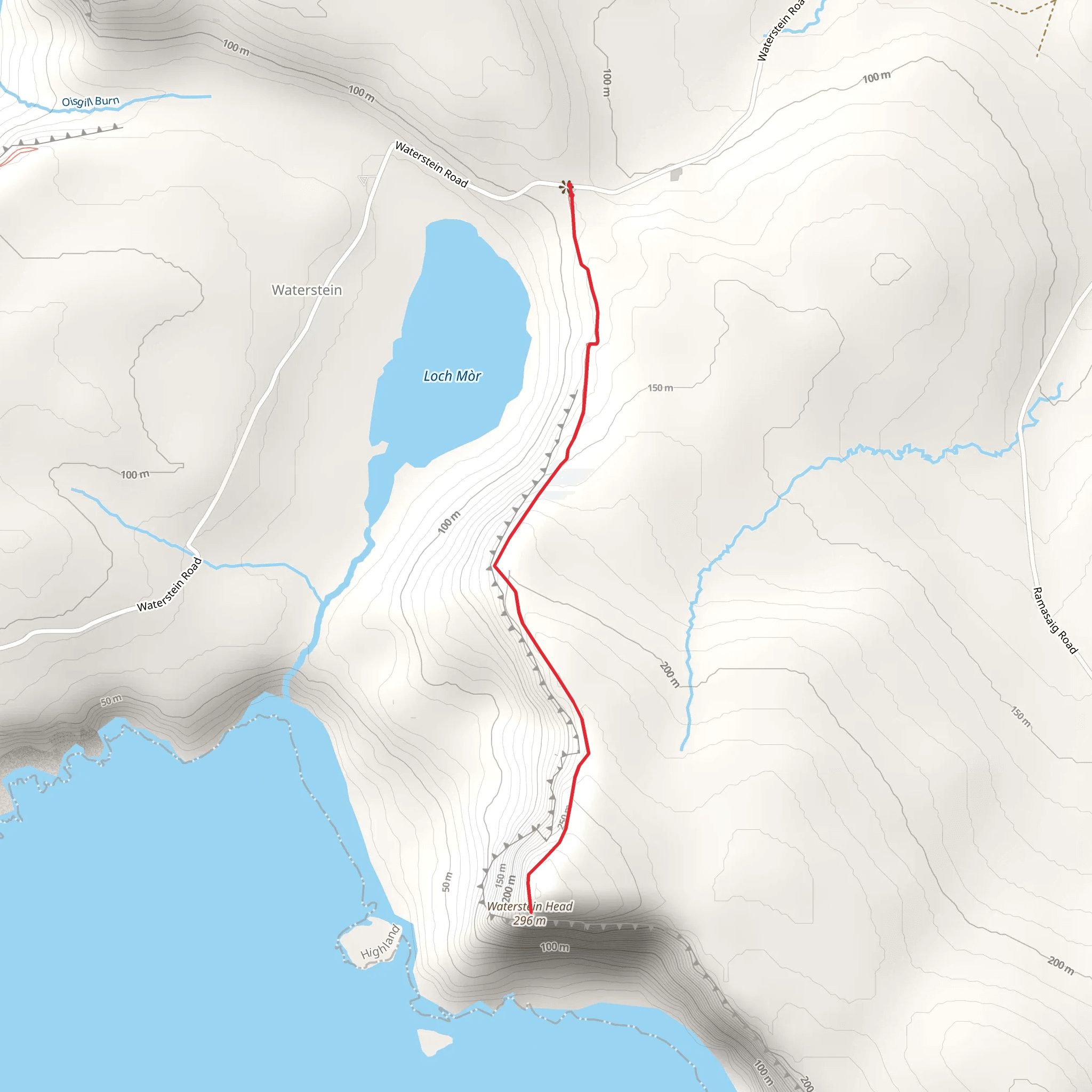 Waterstein Head Walk mobile static map