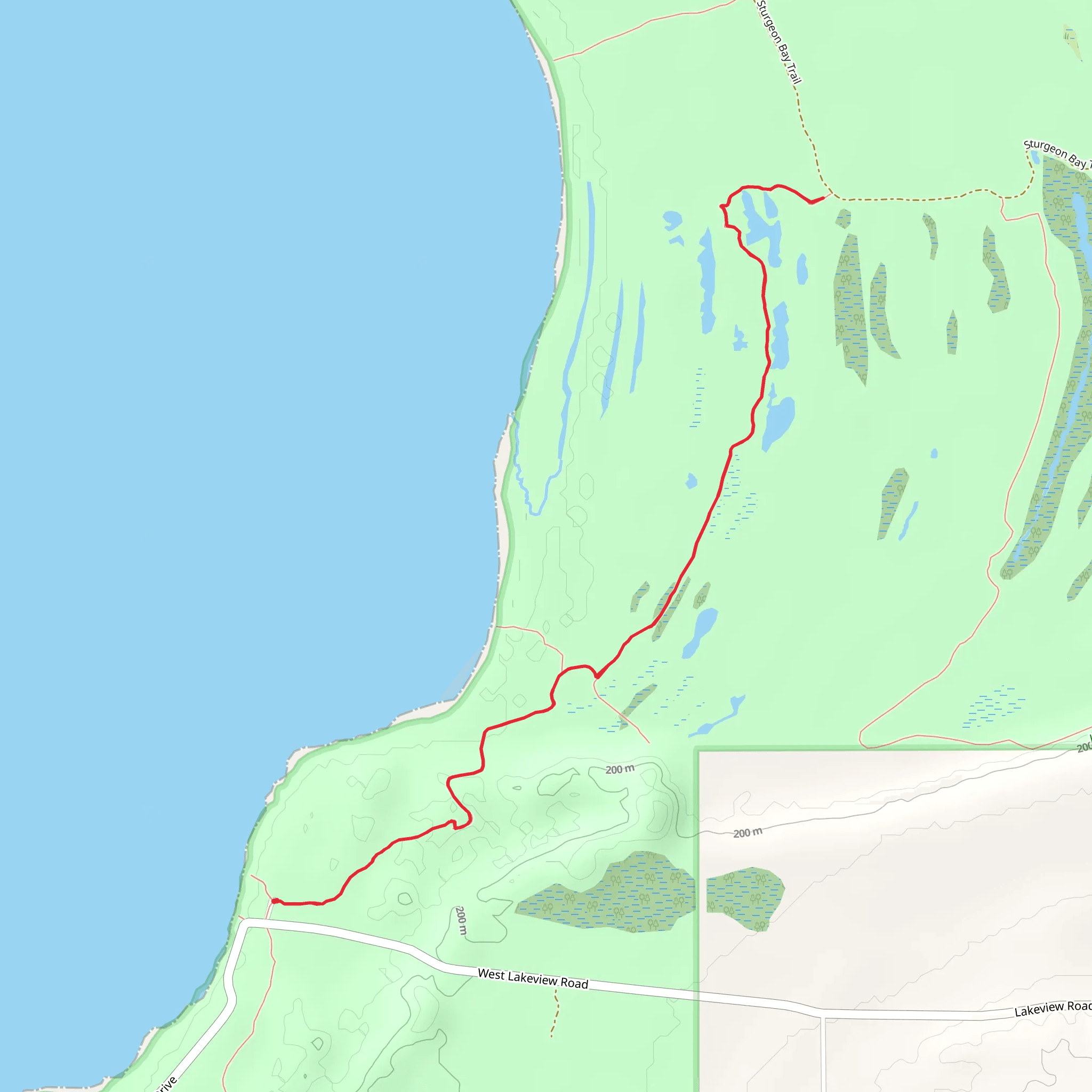 Sturgeon Bay Overlook via NCT mobile static map