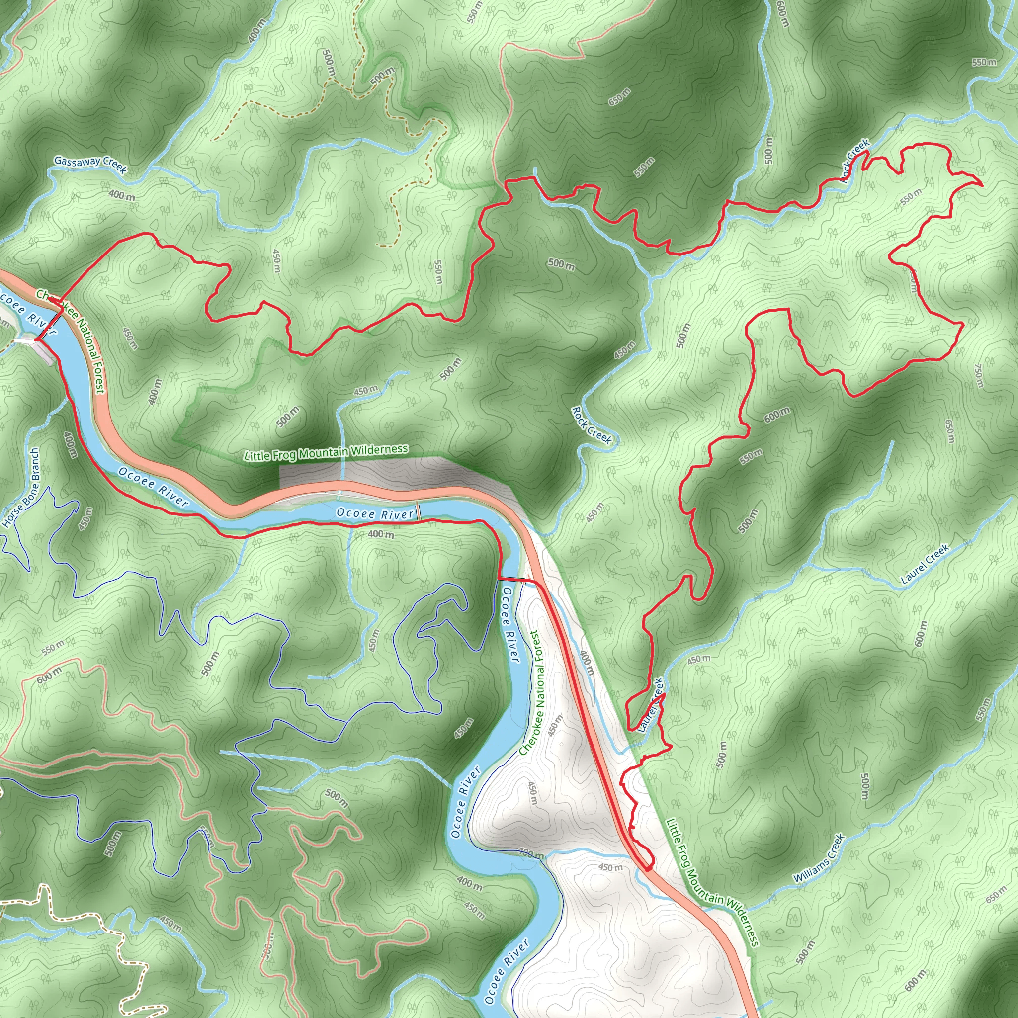 Rock Creek and Rhododendron Loop mobile static map