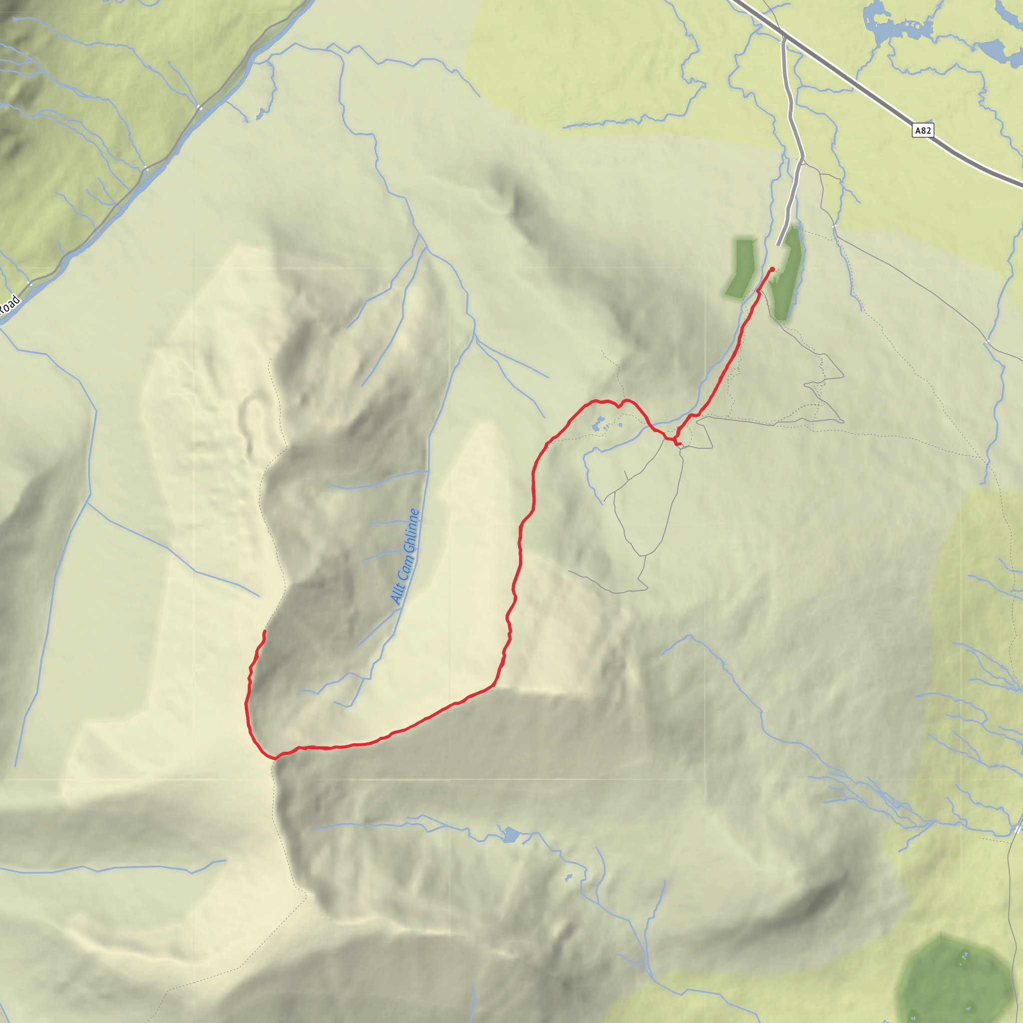 Creise and Meall a'bhùiridh mobile static map