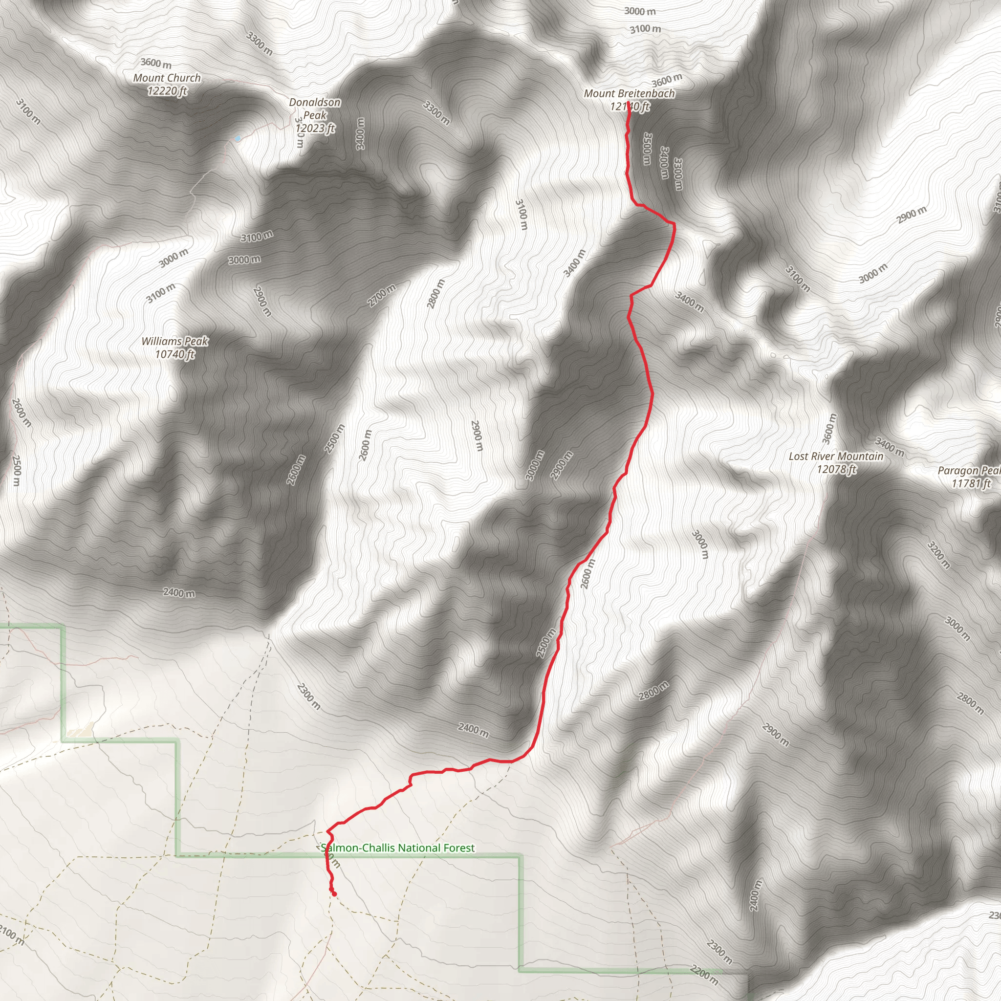 Mount Breitenbach Trail mobile static map