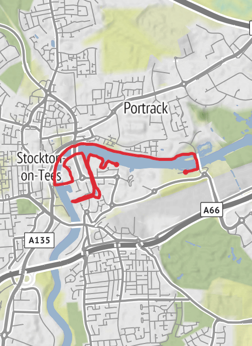 Stockton-on-Tees Running mobile static map