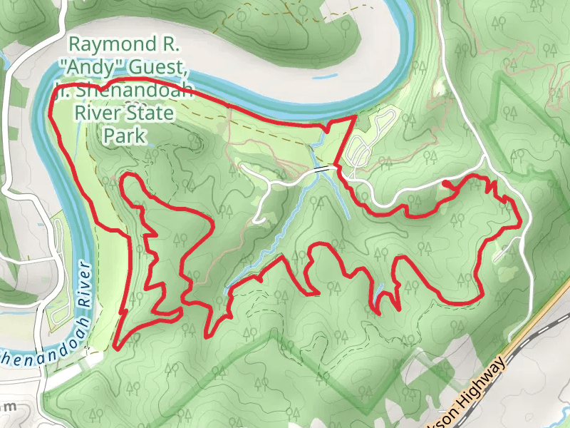 Bear Bottom Loop Trail and South Fork Shenandoah River Loop Trail