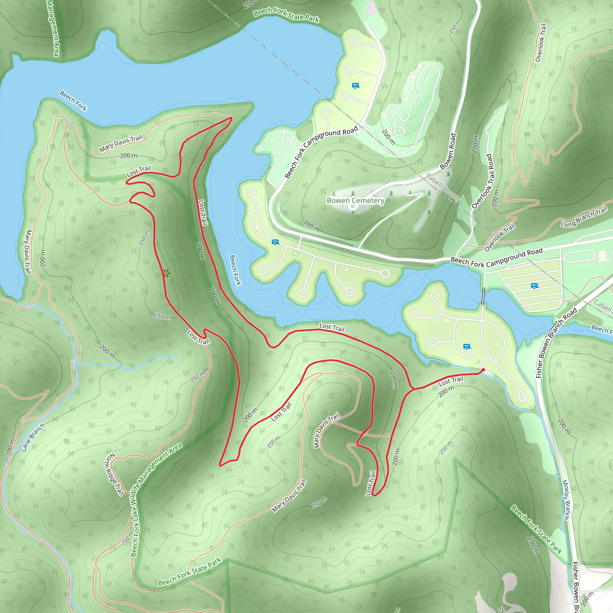 Beech Fork - Lost Trail mobile static map