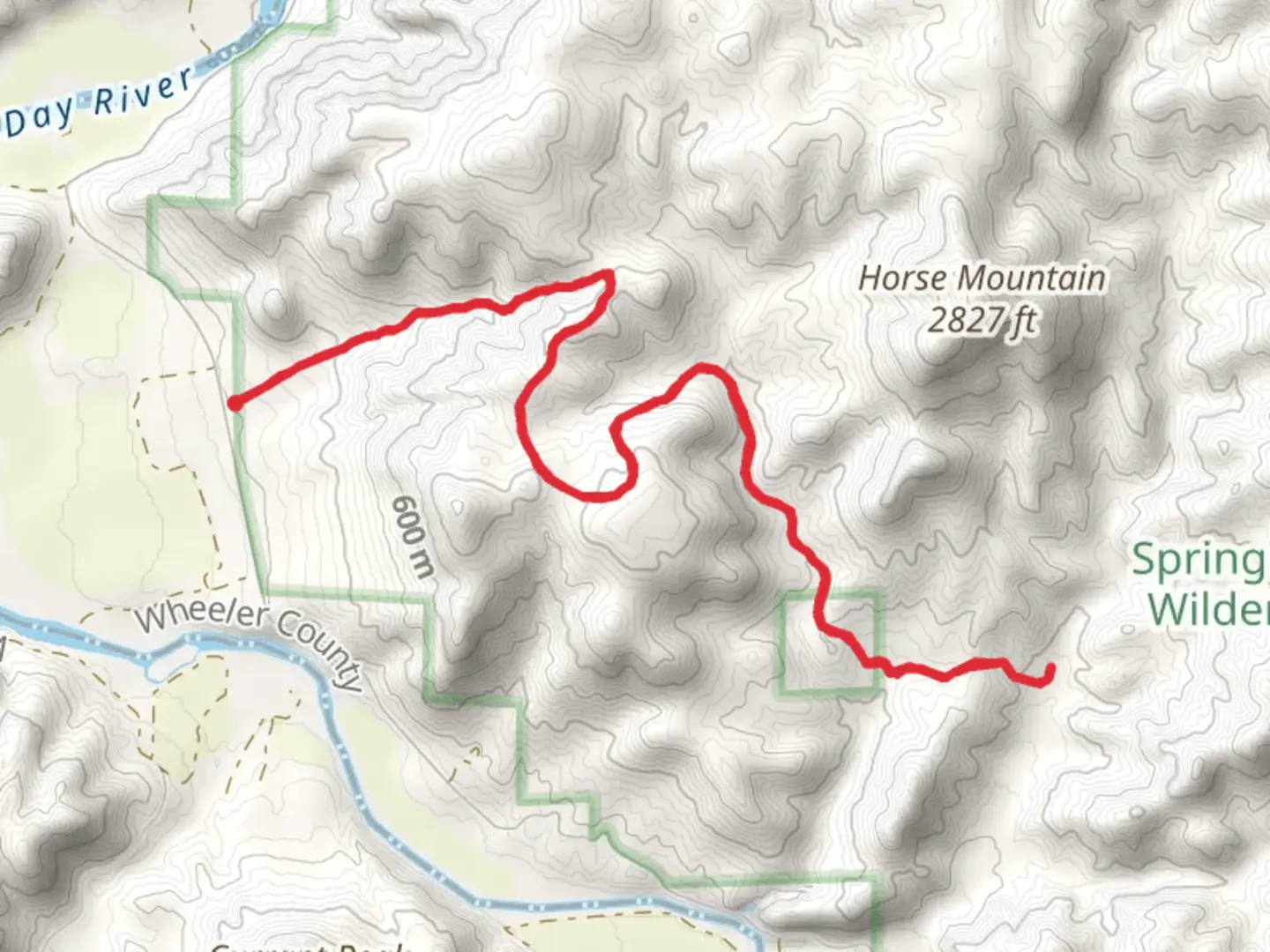 An image depicting the trail Spring Basin Wilderness Trail and its surrounding area.