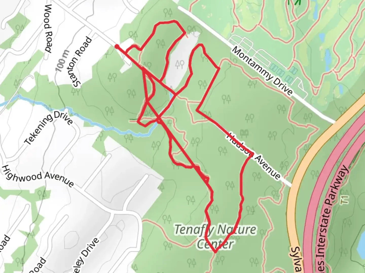 An image depicting the trail White - De Fillipi and Purple Loop Trail and its surrounding area.