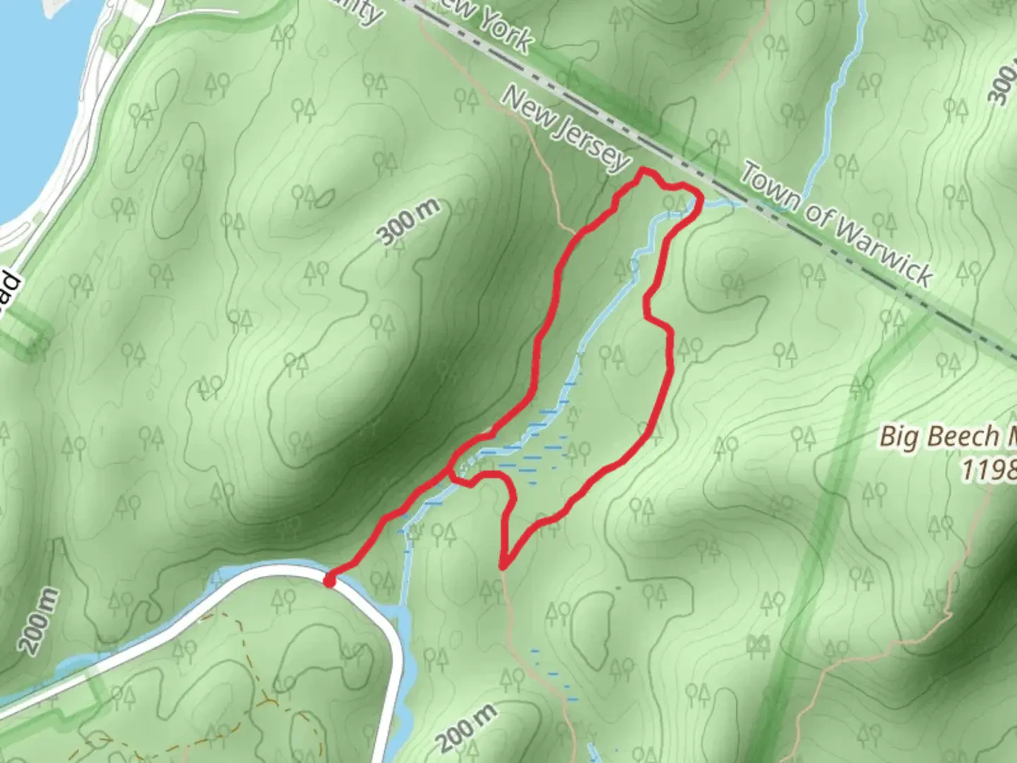 An image depicting the trail Jennings Hollow Loop Trail - Yellow and its surrounding area.