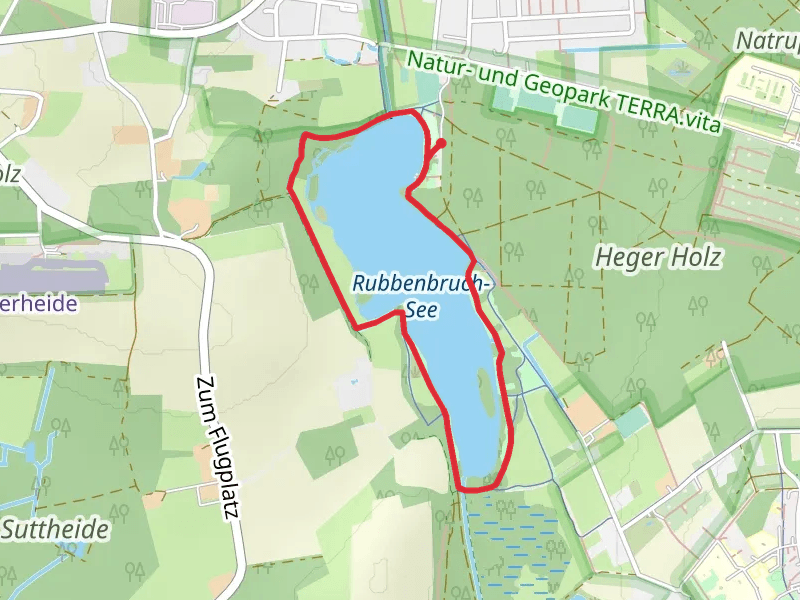 Rubbenbruch See Loop via Osnabrücker Ringweg