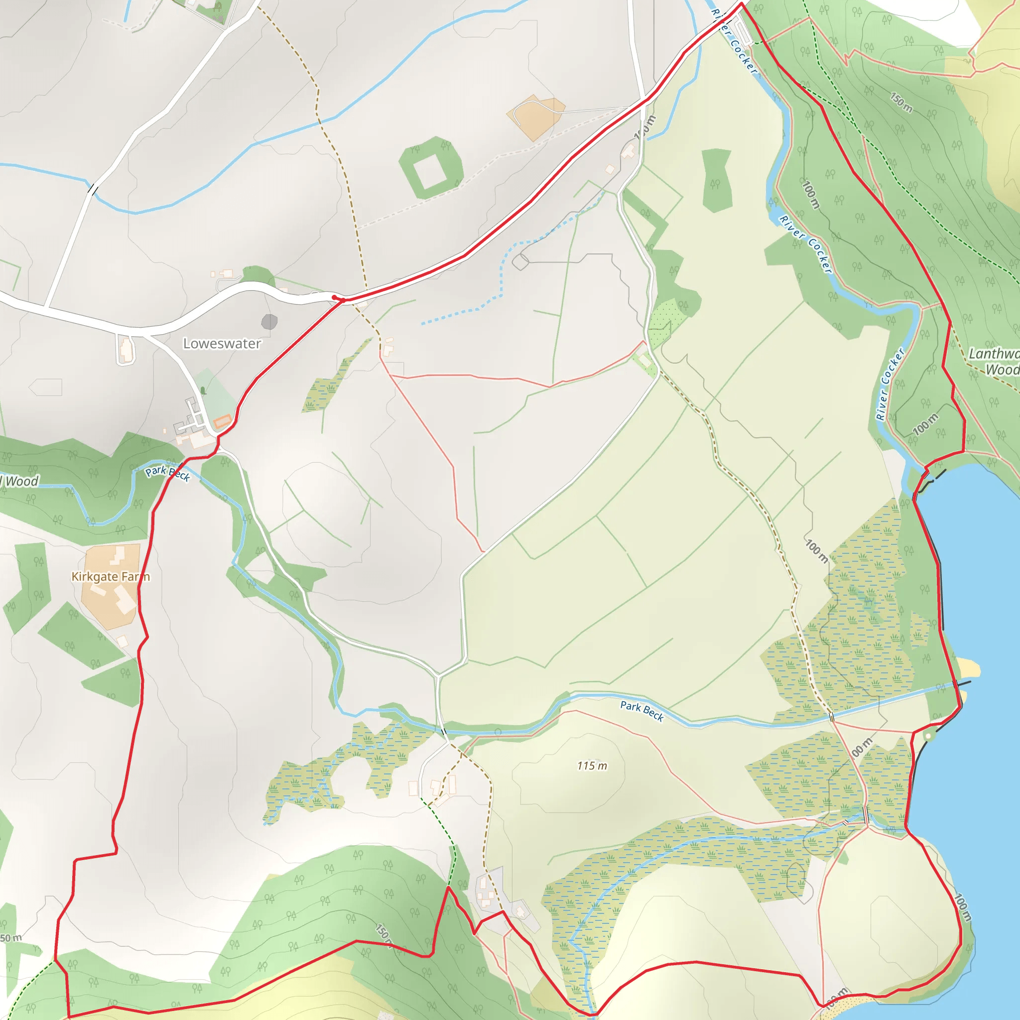 Loweswater Circular mobile static map