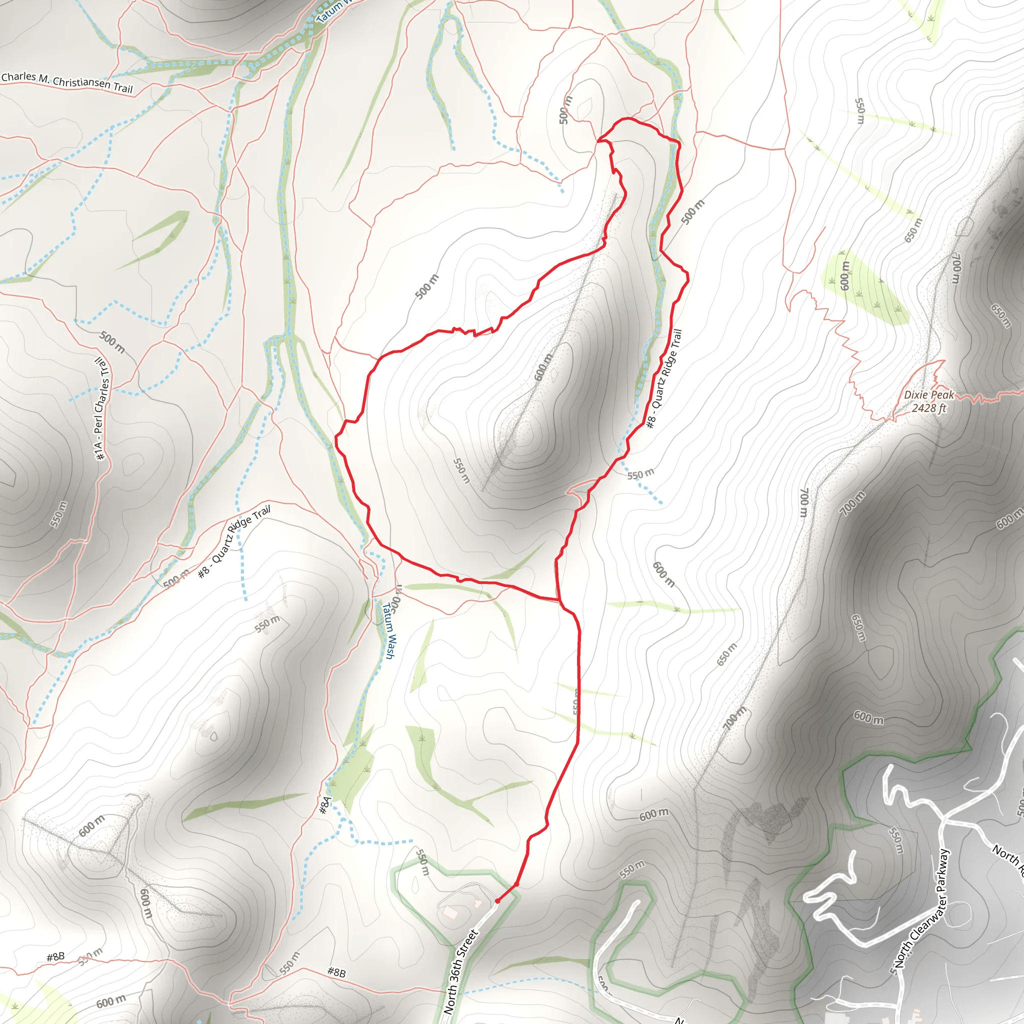 LV Yates Short Loop Trail 8 mobile static map
