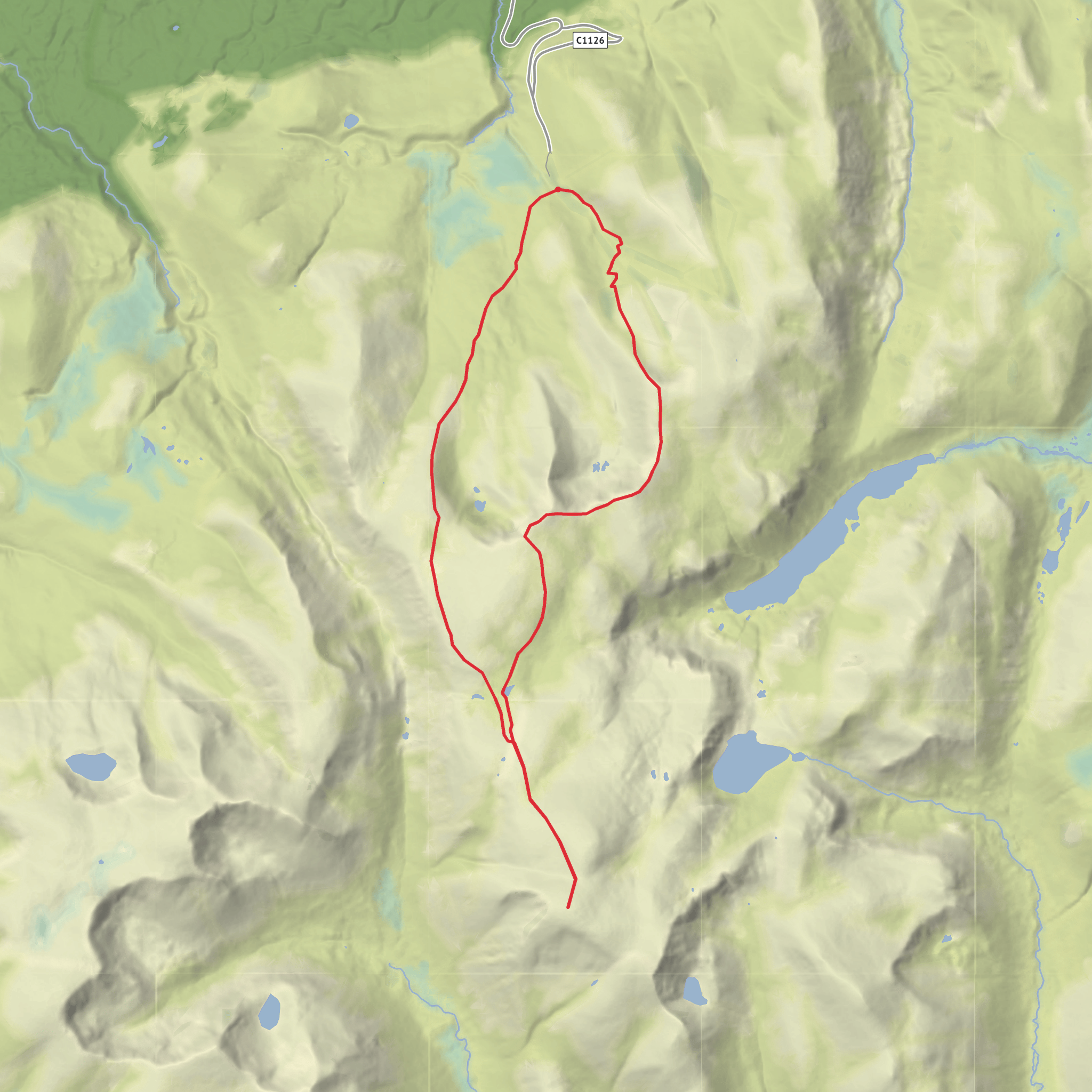 Ben Macdui & Cairn Lochan from the Ski Centre mobile static map