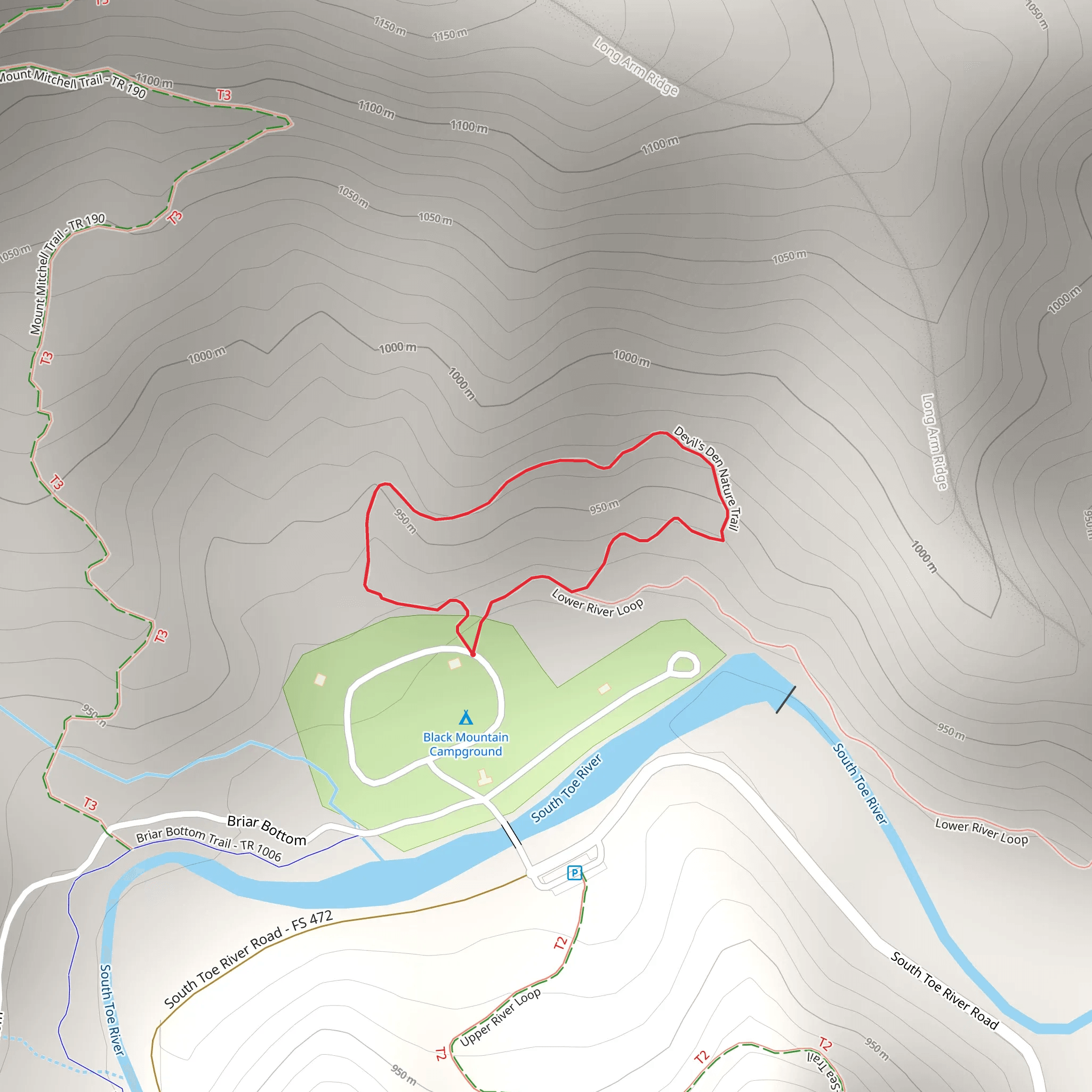 Devil's Den Nature Loop Trail mobile static map
