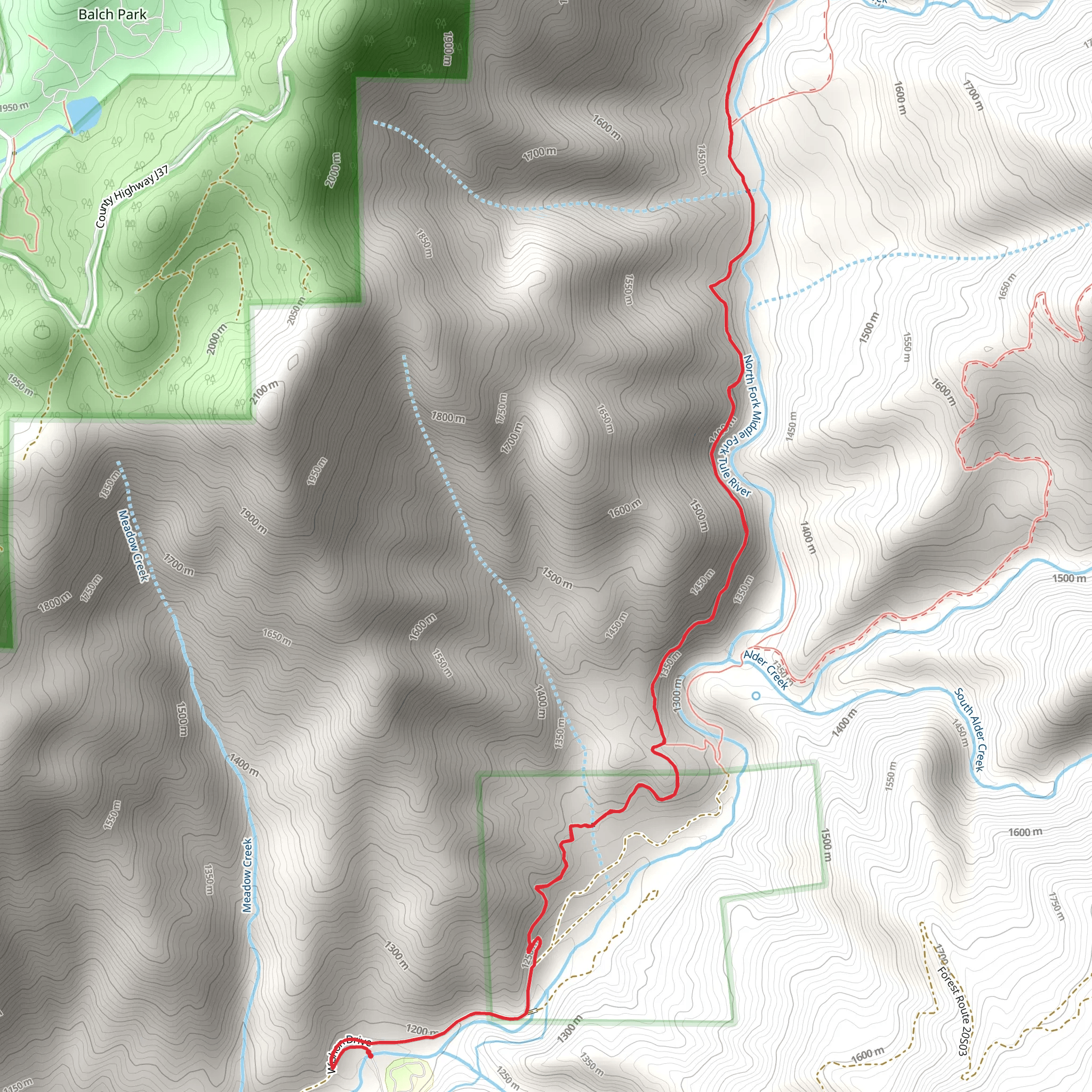 Burro Creek Walk mobile static map
