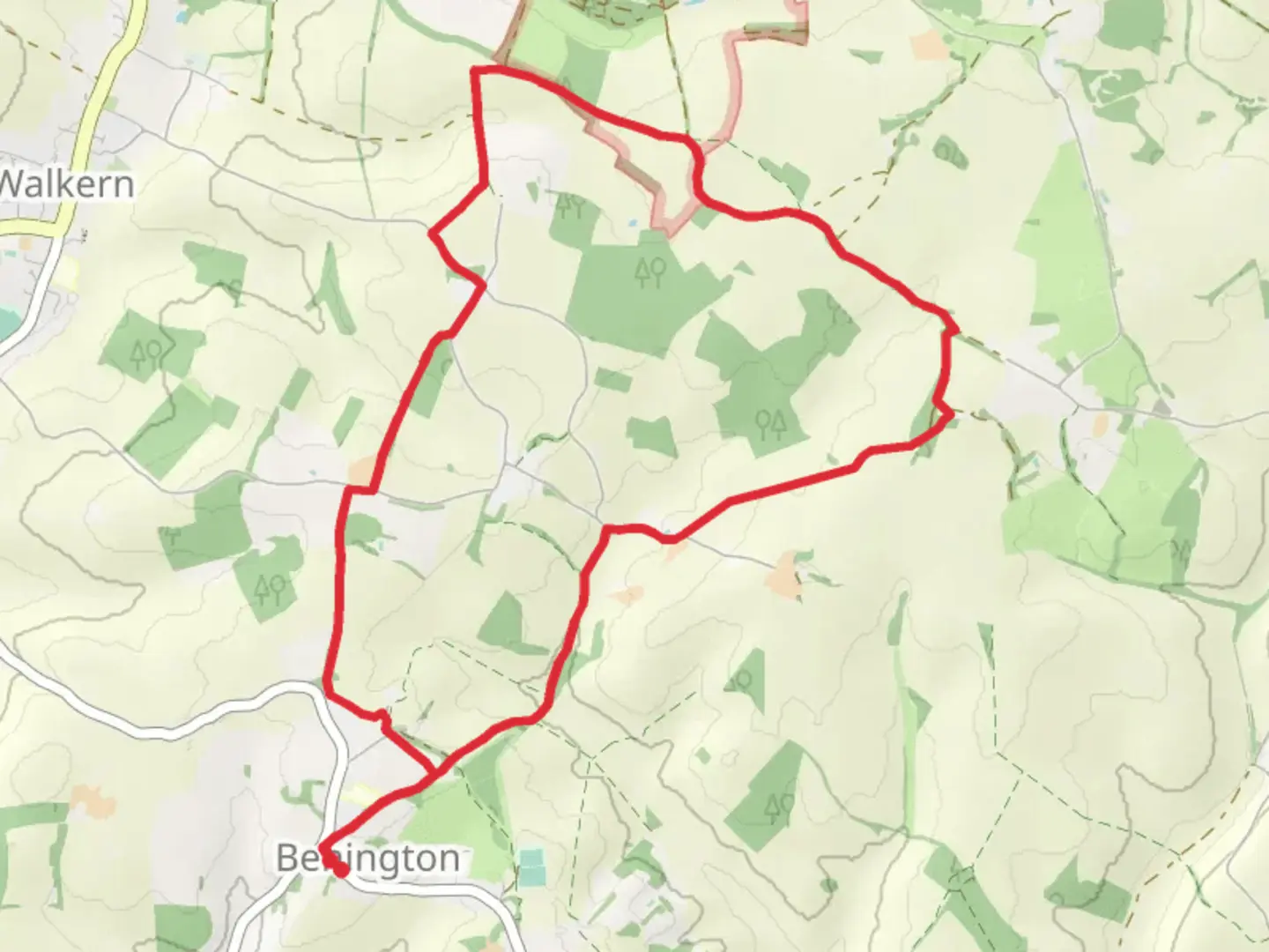 An image depicting the trail Benington Loop and its surrounding area.
