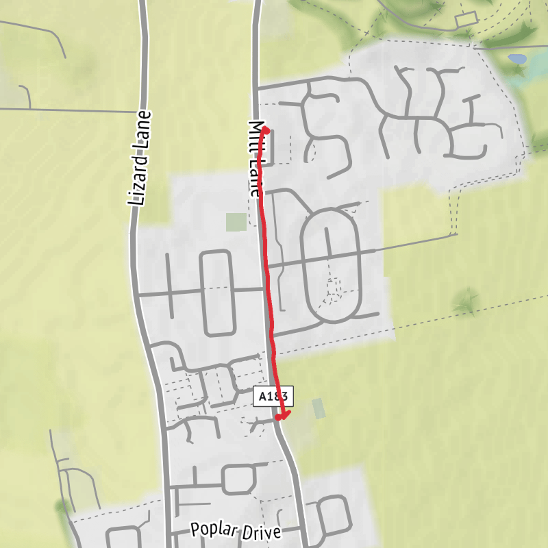 A map preview of the recording Hike from Whitburn.