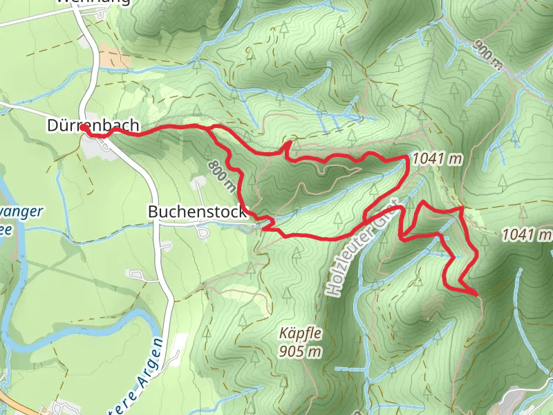 Adelegg Wandergebiet and Heuberg Allgaeu Weg