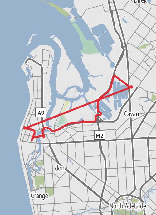 Adelaide Cycling mobile static map