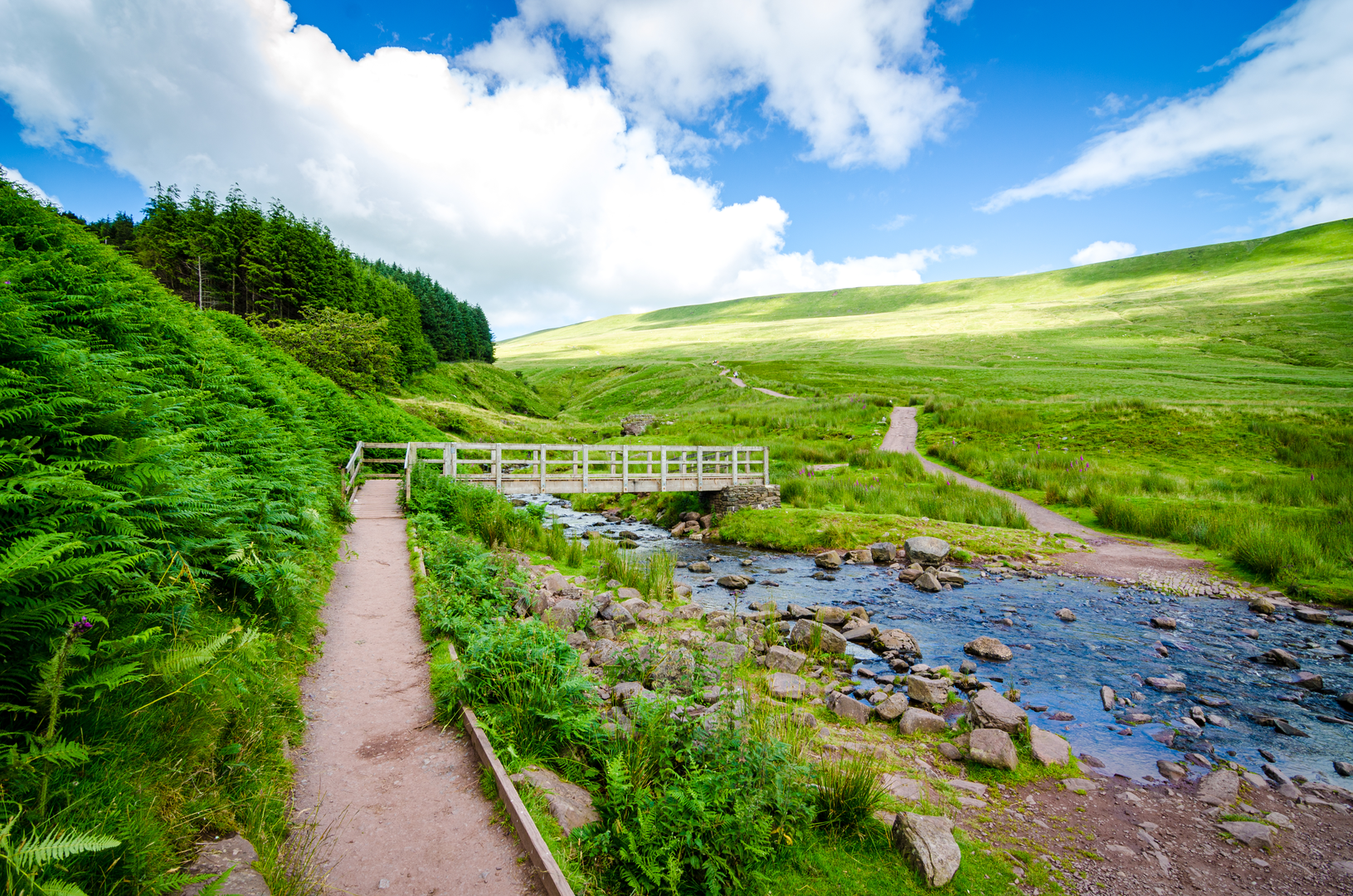 An image depicting the trail Brecon Promenade Route and its surrounding area.