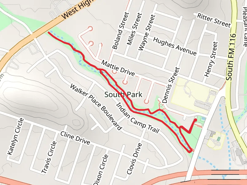 Clear Creek Loop from Dennis Street