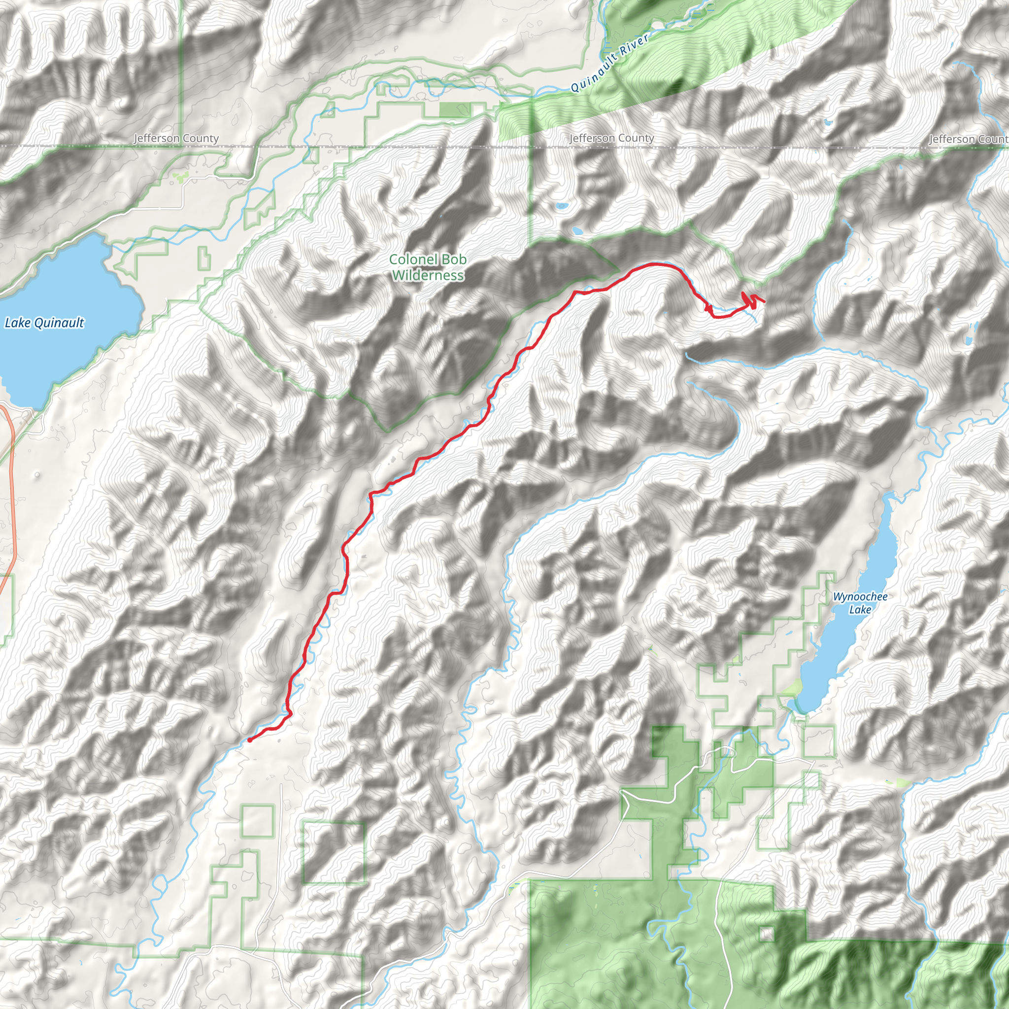 West Fork Humptulips Trail mobile static map