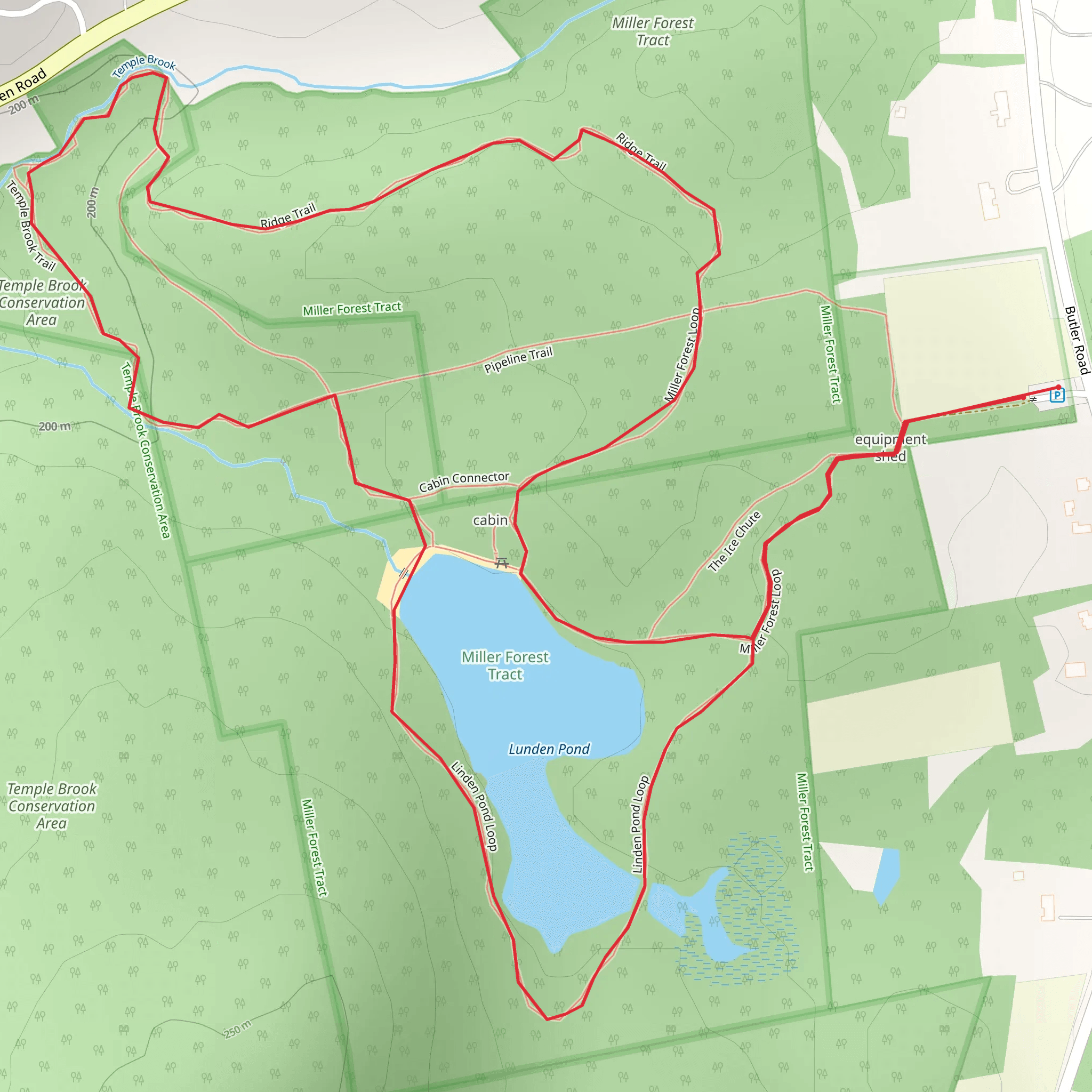 Lunden Pond from Butler Road mobile static map