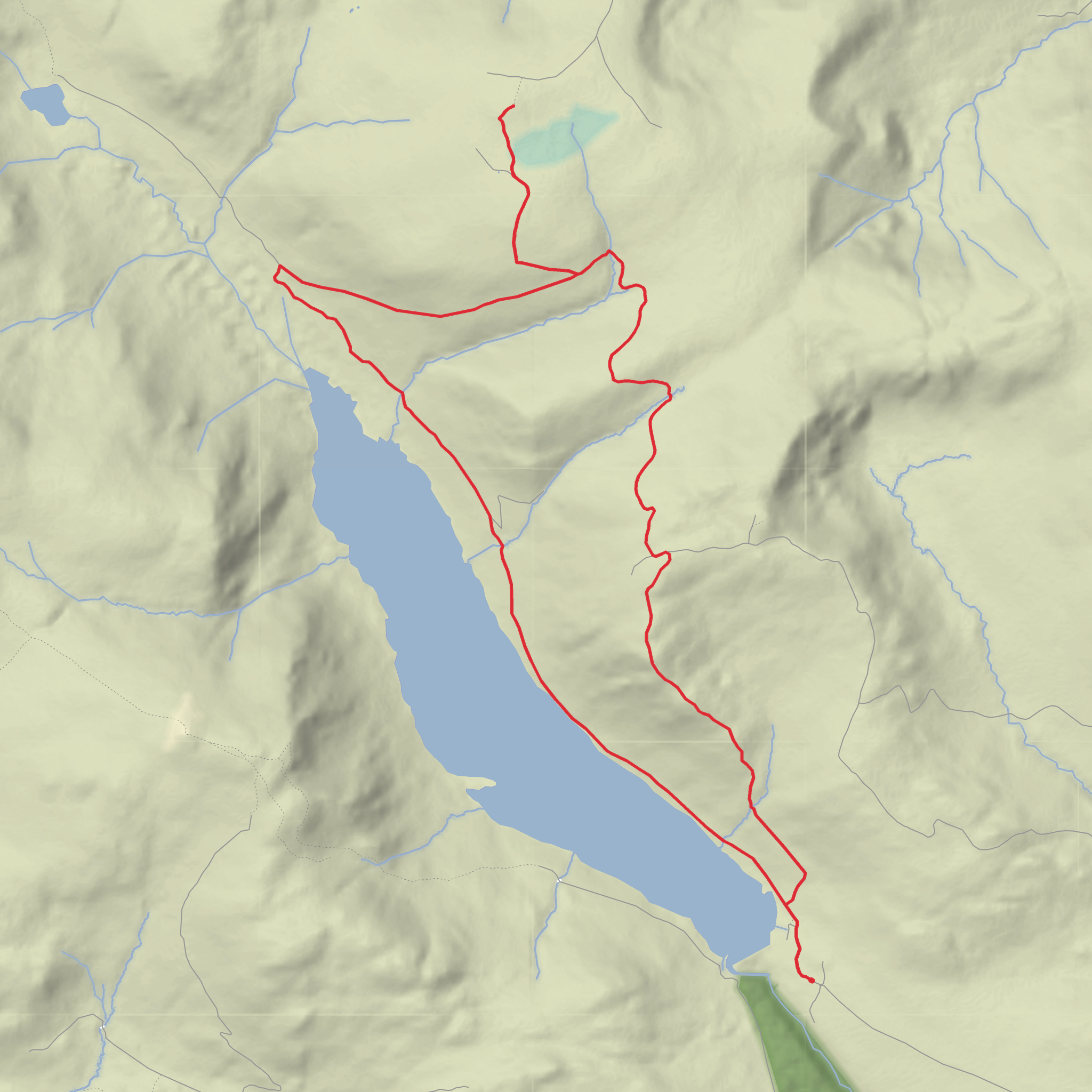Auchnafree Hill, Loch Turret and Rock Cairn Loop mobile static map