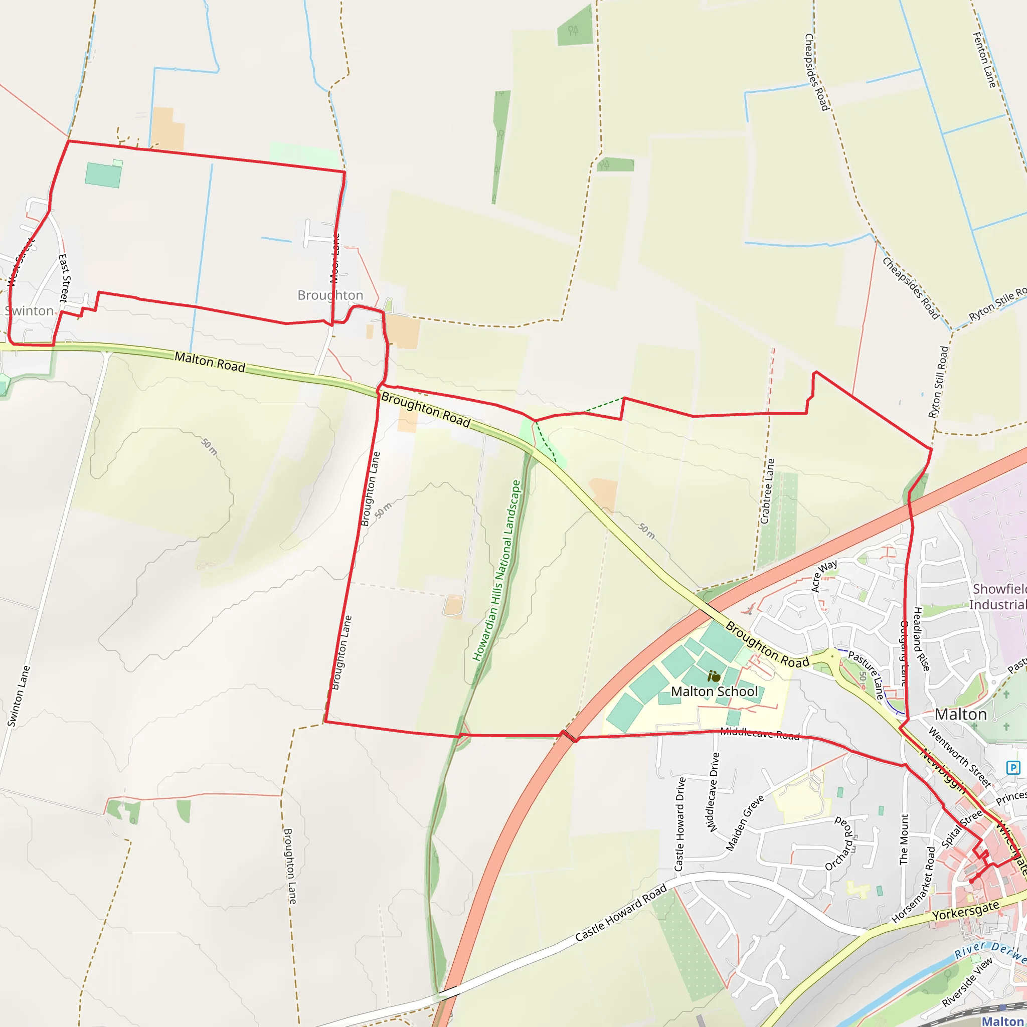 Broughton Loop mobile static map