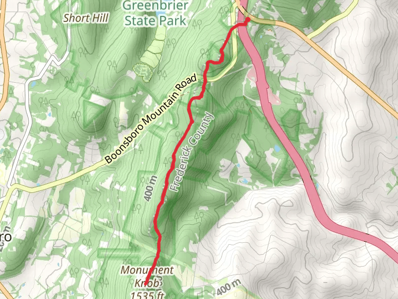 Monument Knob via Appalachian National Scenic Trail