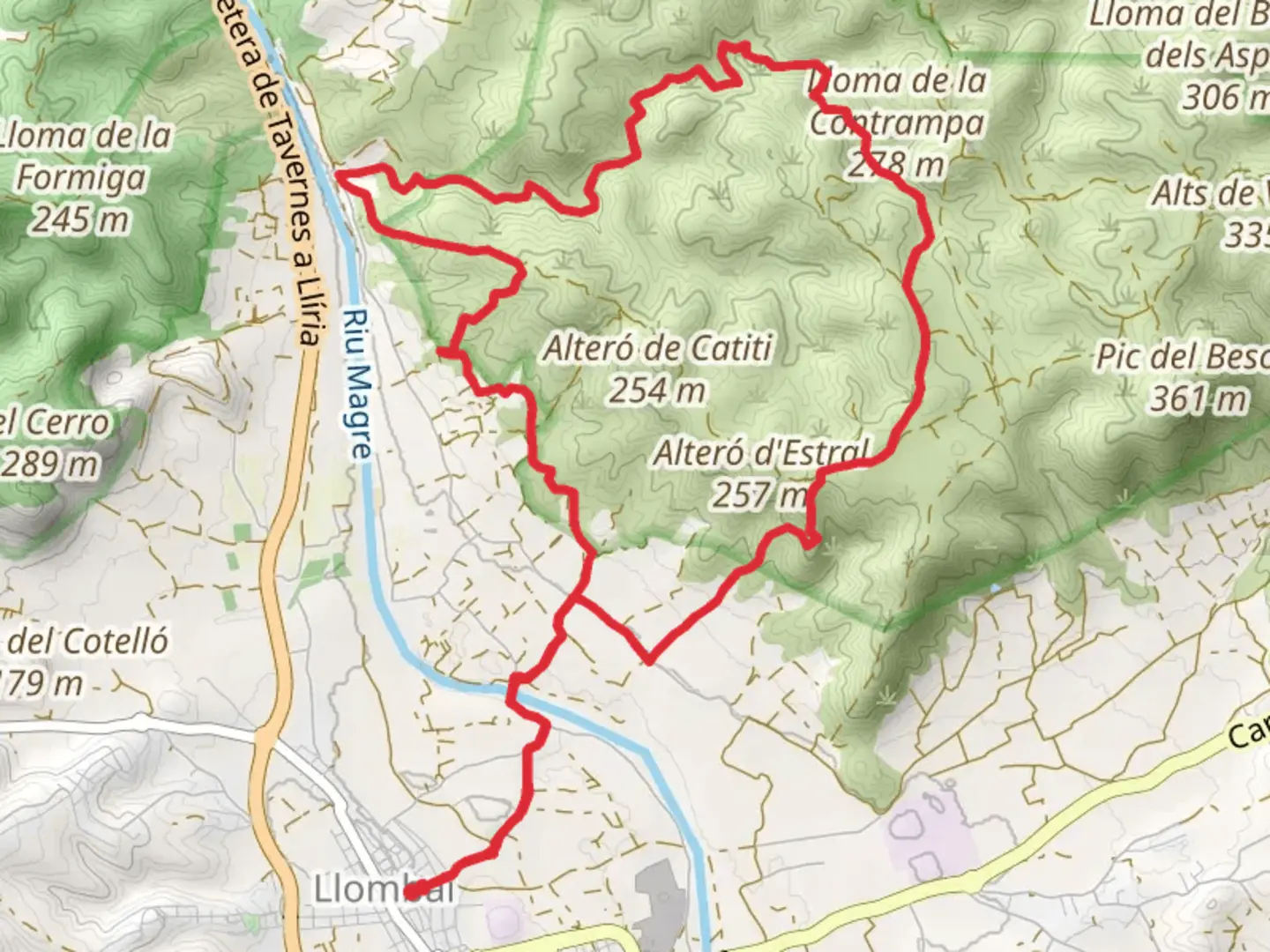 An image depicting the trail Serra d'Aledua PR CV 429 and its surrounding area.