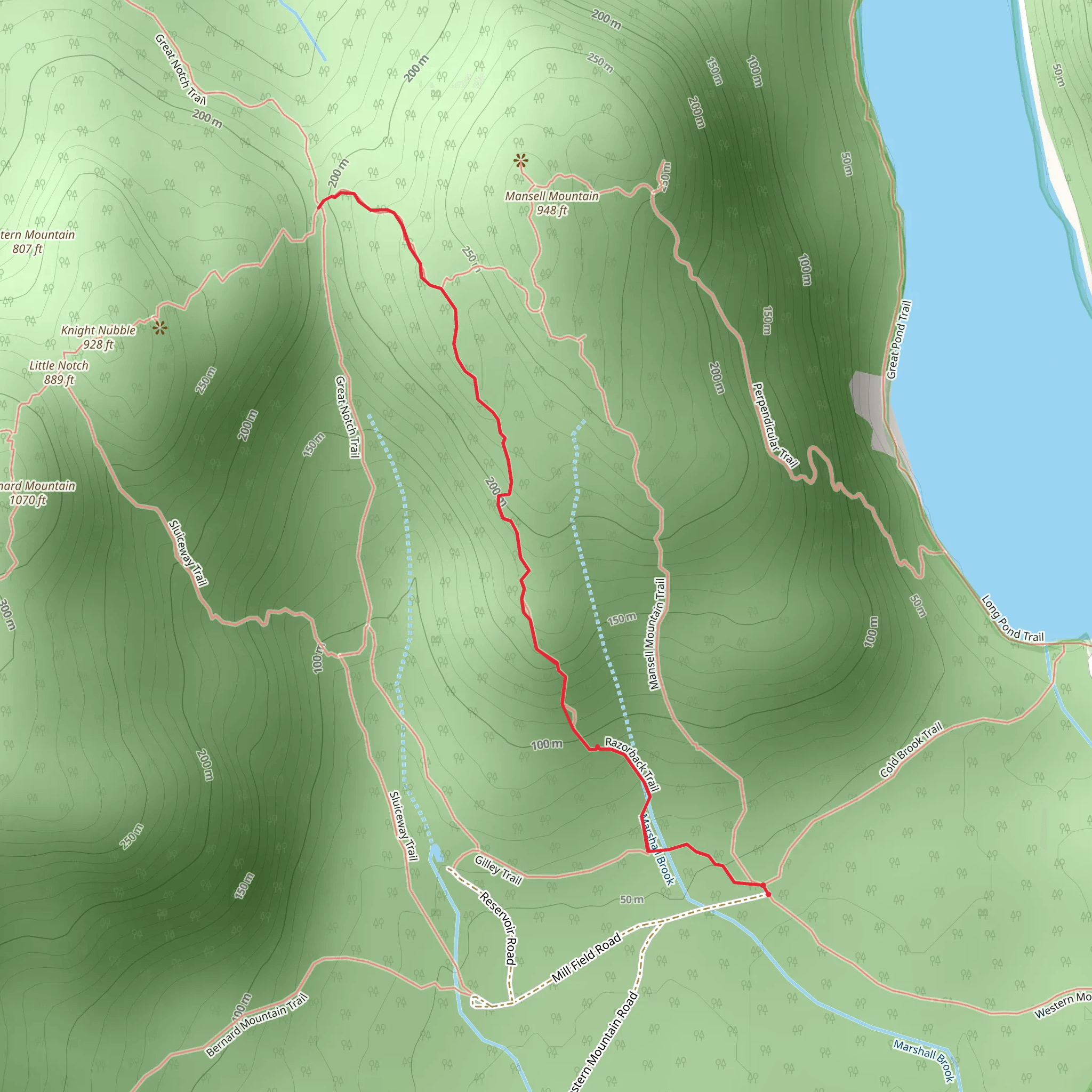 Razorback Trail via Gilley Trail | Hancock County | United States of