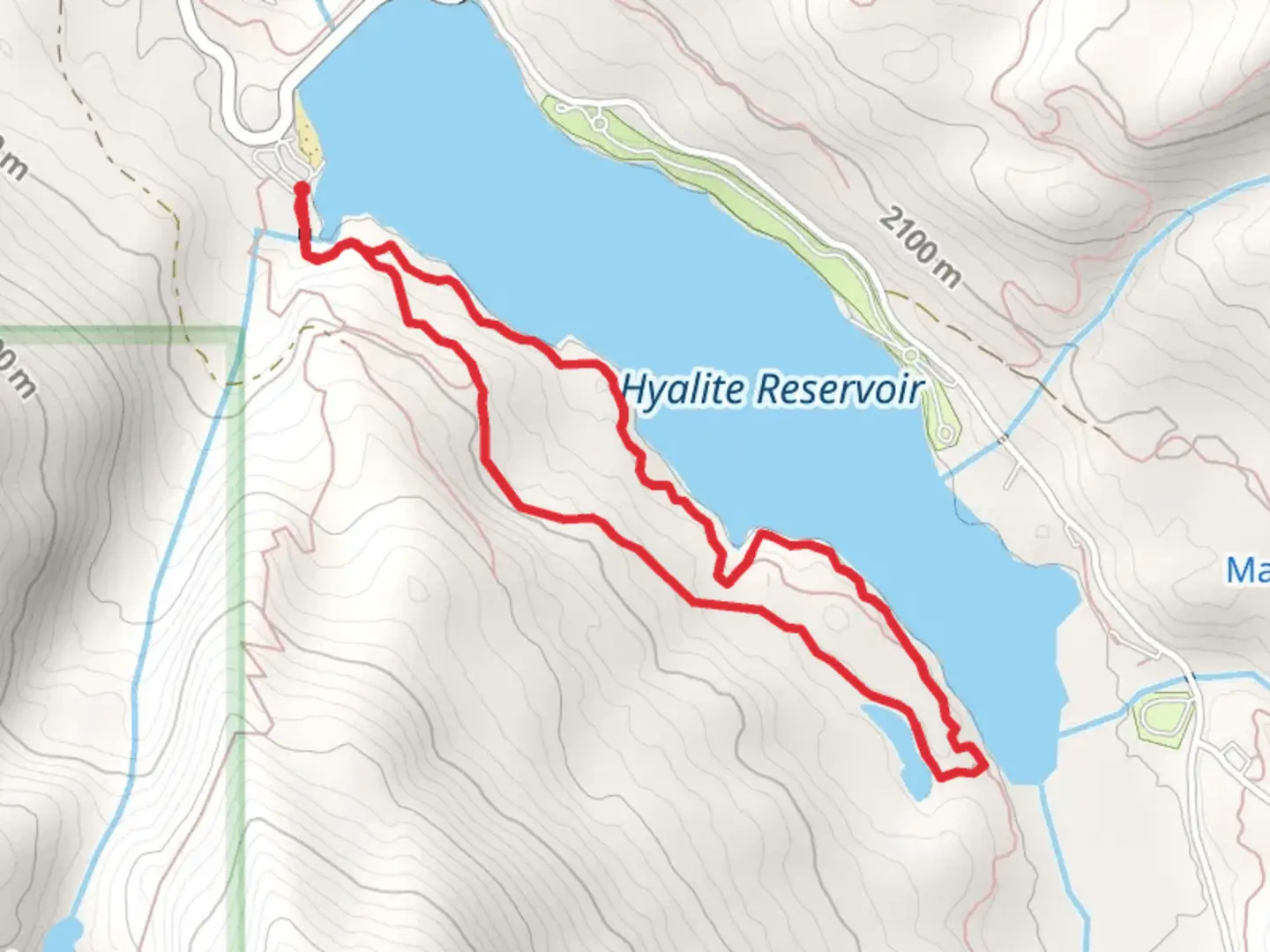 An image depicting the trail Hyalite Reservoir Westshore Trail Loop and its surrounding area.