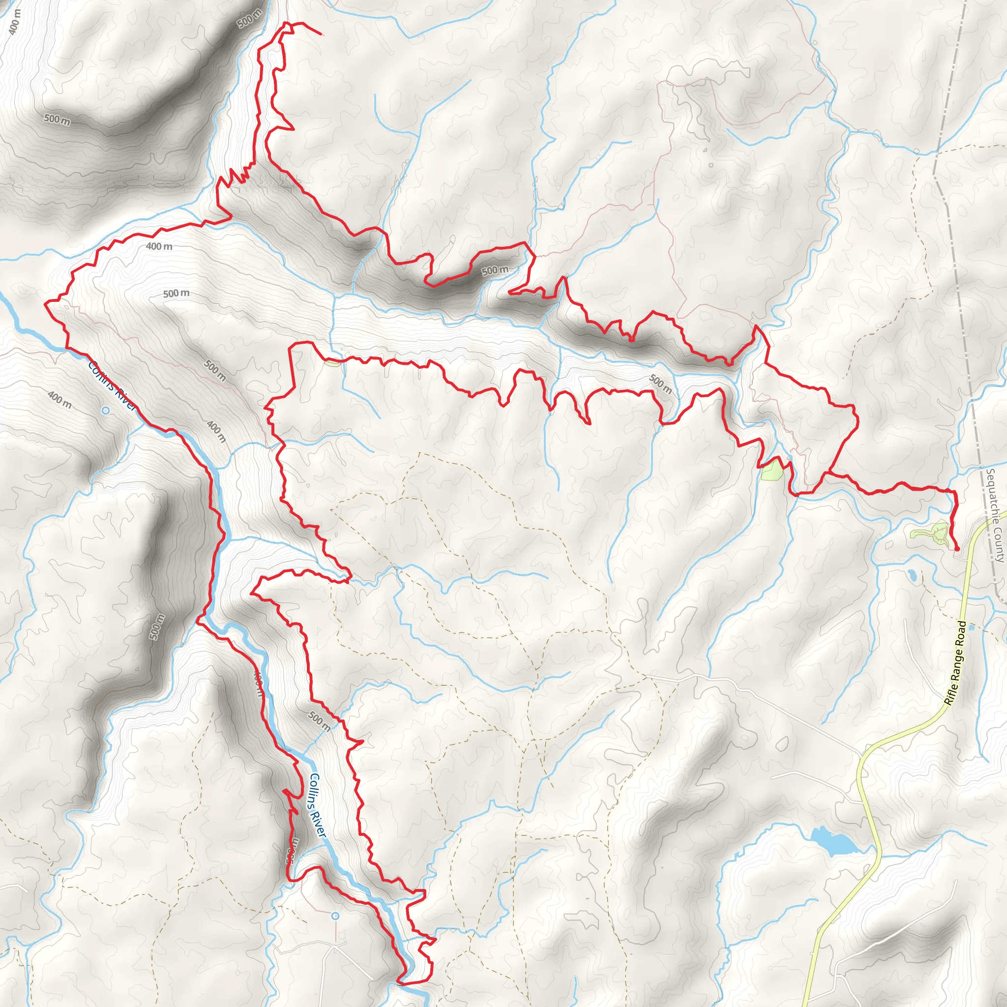 Boyd Branch, Savage Creek and Collins River Loop mobile static map