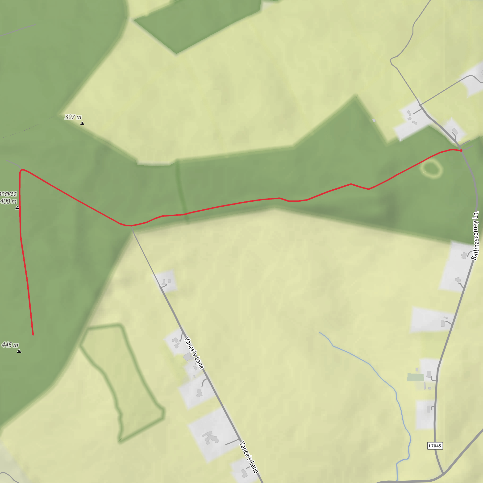 Knackannavea Out and Back mobile static map