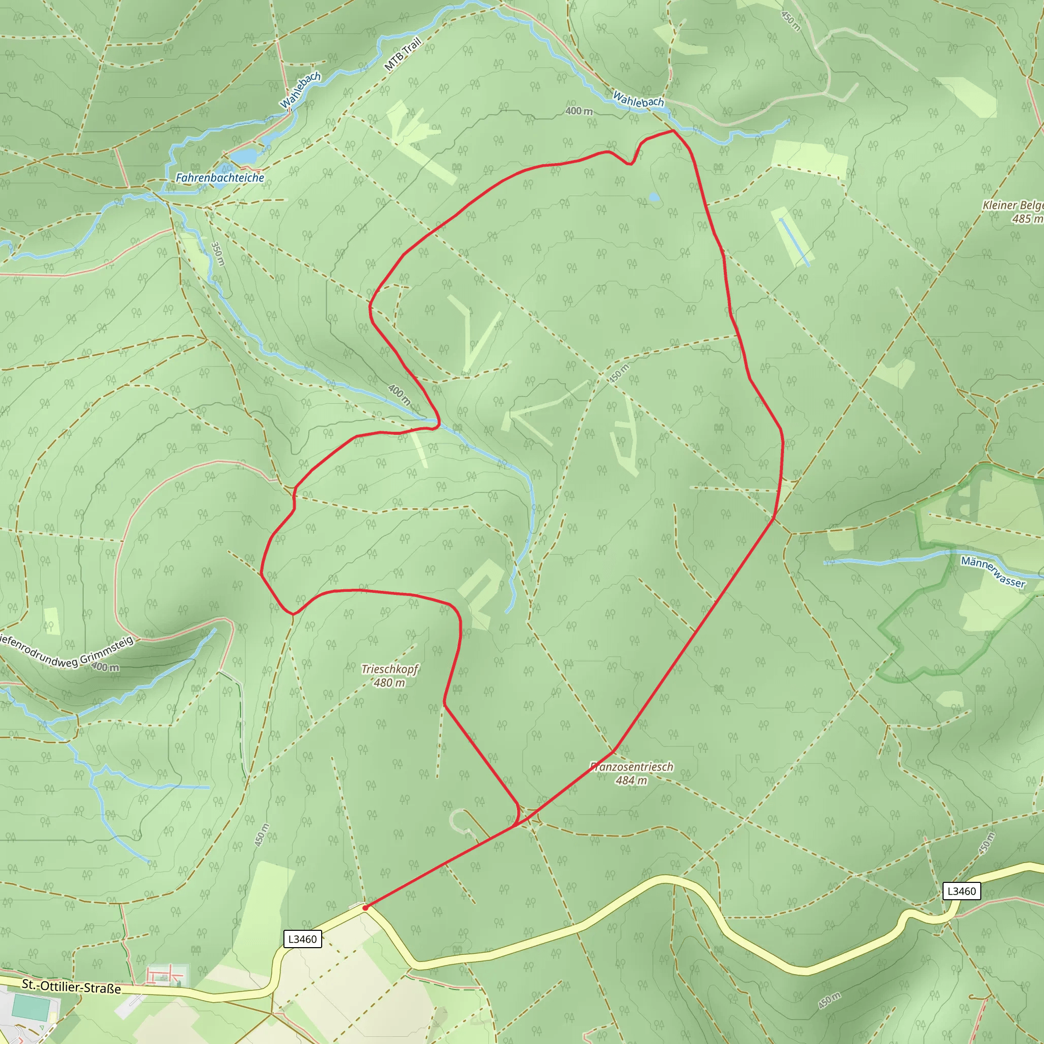 Soehrewald Wellerode and Eder Gelster Weg mobile static map