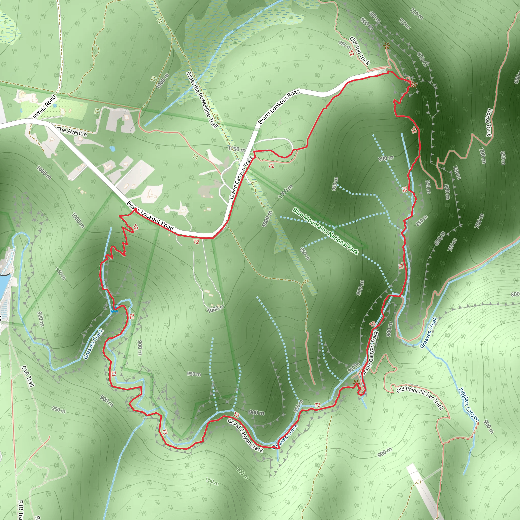 Grand Canyon Track mobile static map