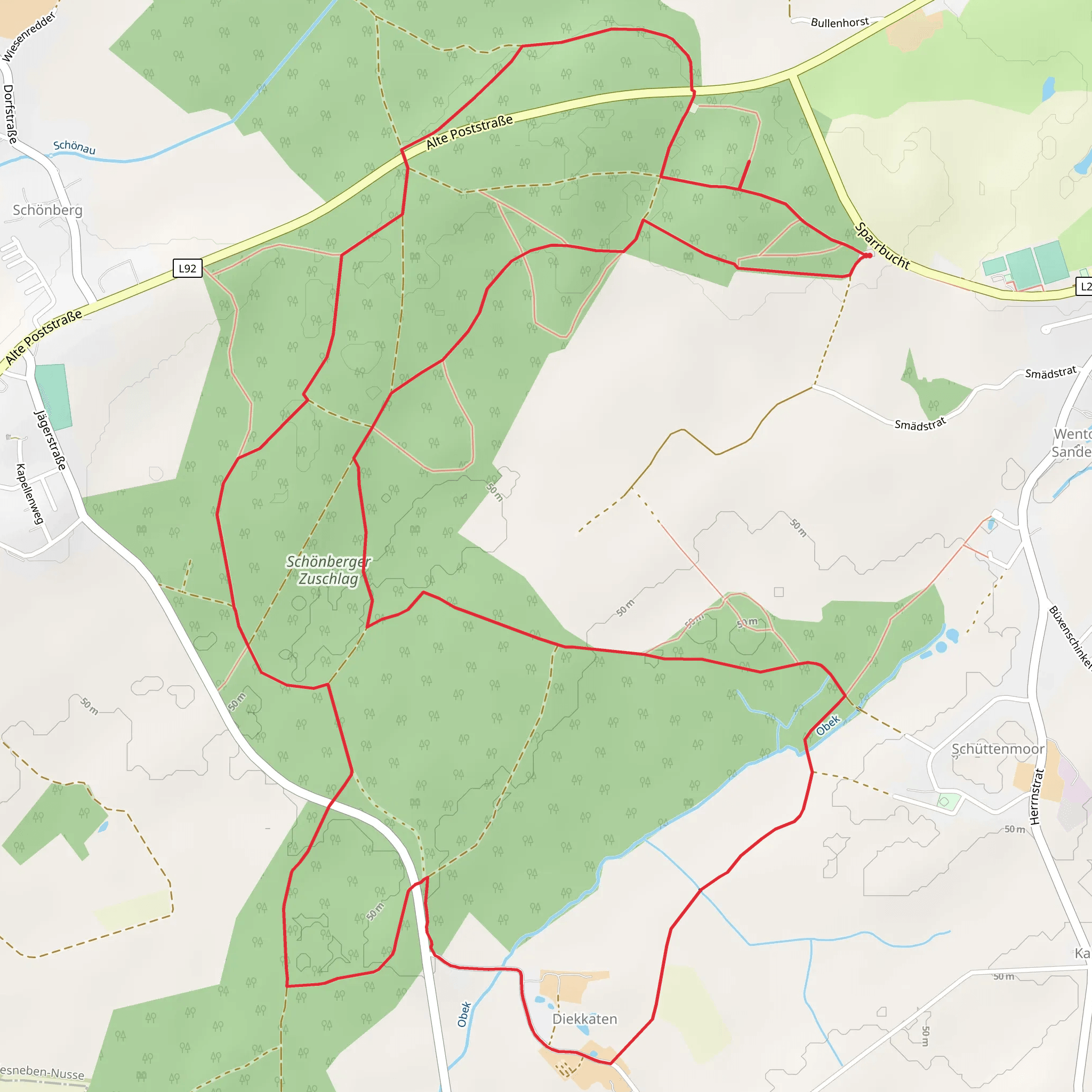 Schönberg Zuschlag Loop mobile static map