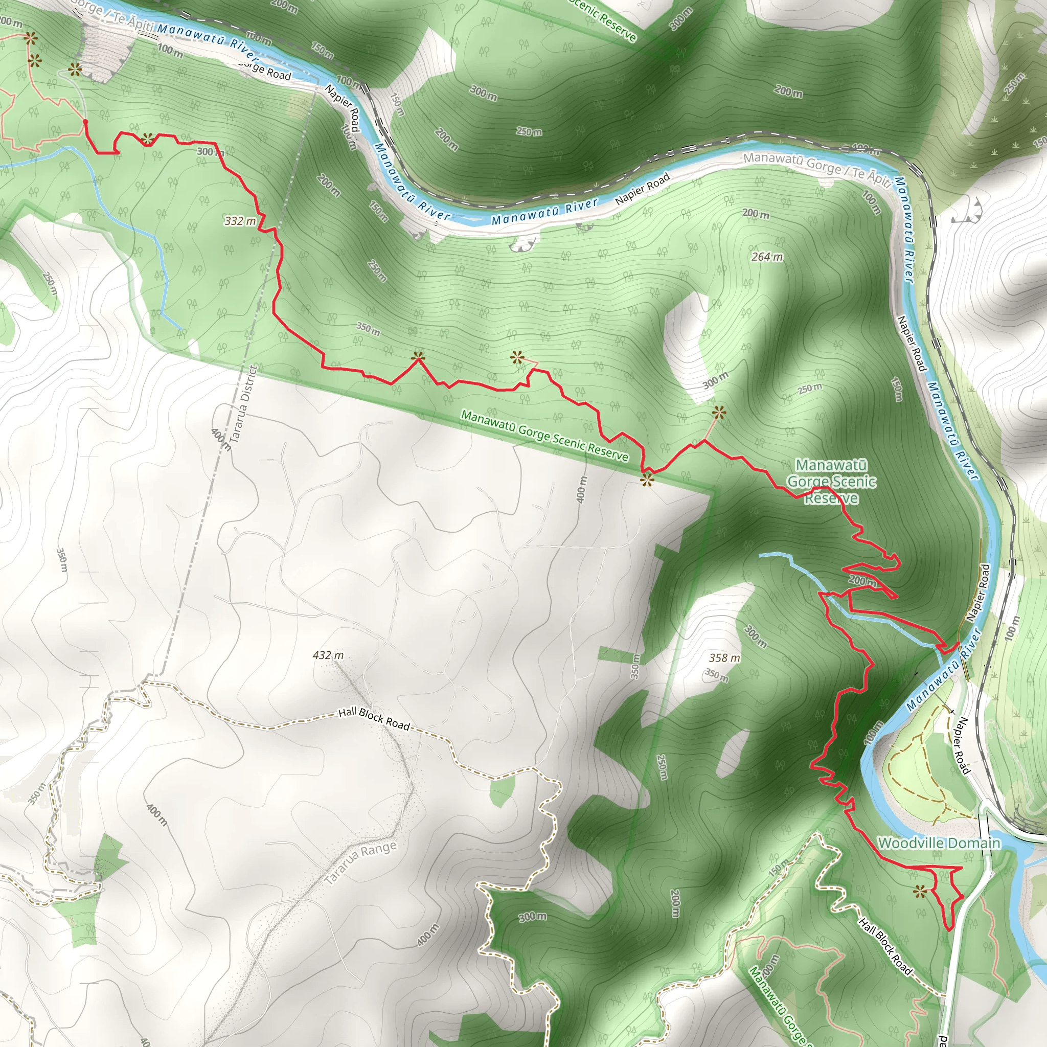 Manawatu Gorge Track mobile static map