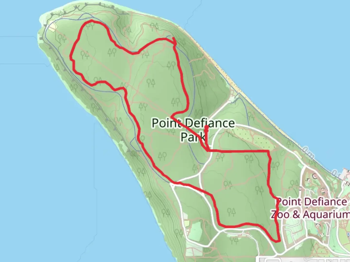 An image depicting the trail Inside Loop Trail and its surrounding area.