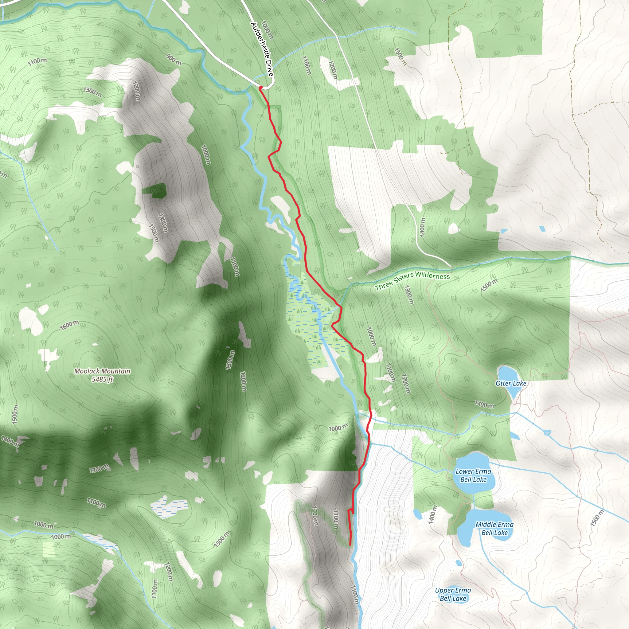 North Fork Middle Fork Willamette River Walk from Aufderheide Drive mobile static map