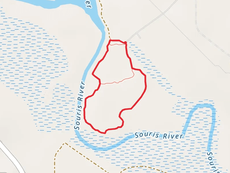 Loop along Souris River