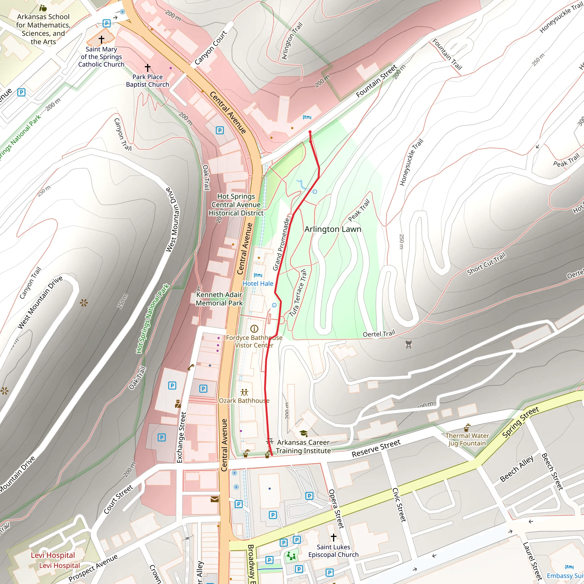 Grand Promenade Trail mobile static map