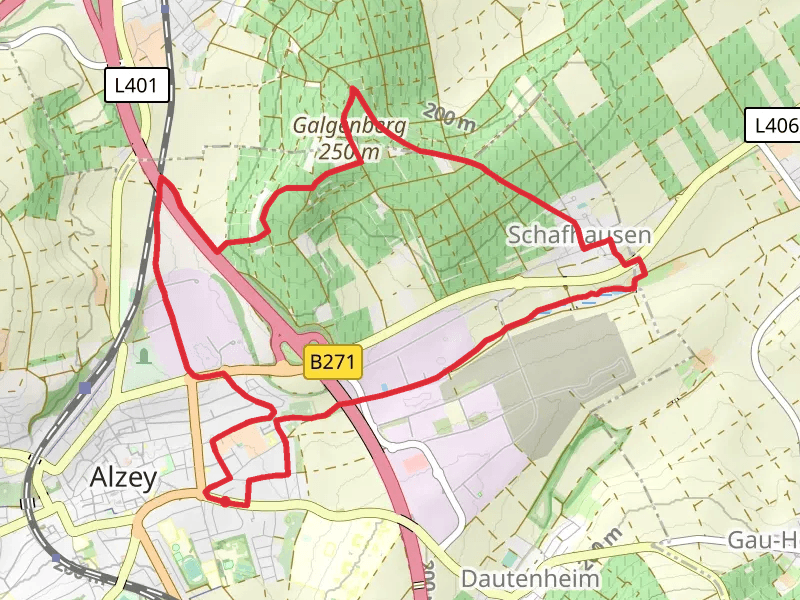 Selz and Galgenberg via Saar Rhein Main Weg Trail
