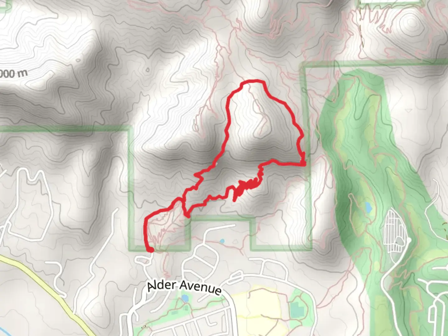 An image depicting the trail Colorow Trail West and Stairway to Heaven Loop and its surrounding area.