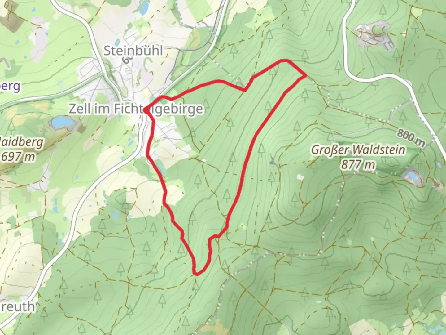 An image depicting the trail Philosophenweg and its surrounding area.