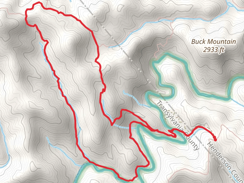 Mullinax Trail, Pounding Mill, and South Mills River Road Loop Trail