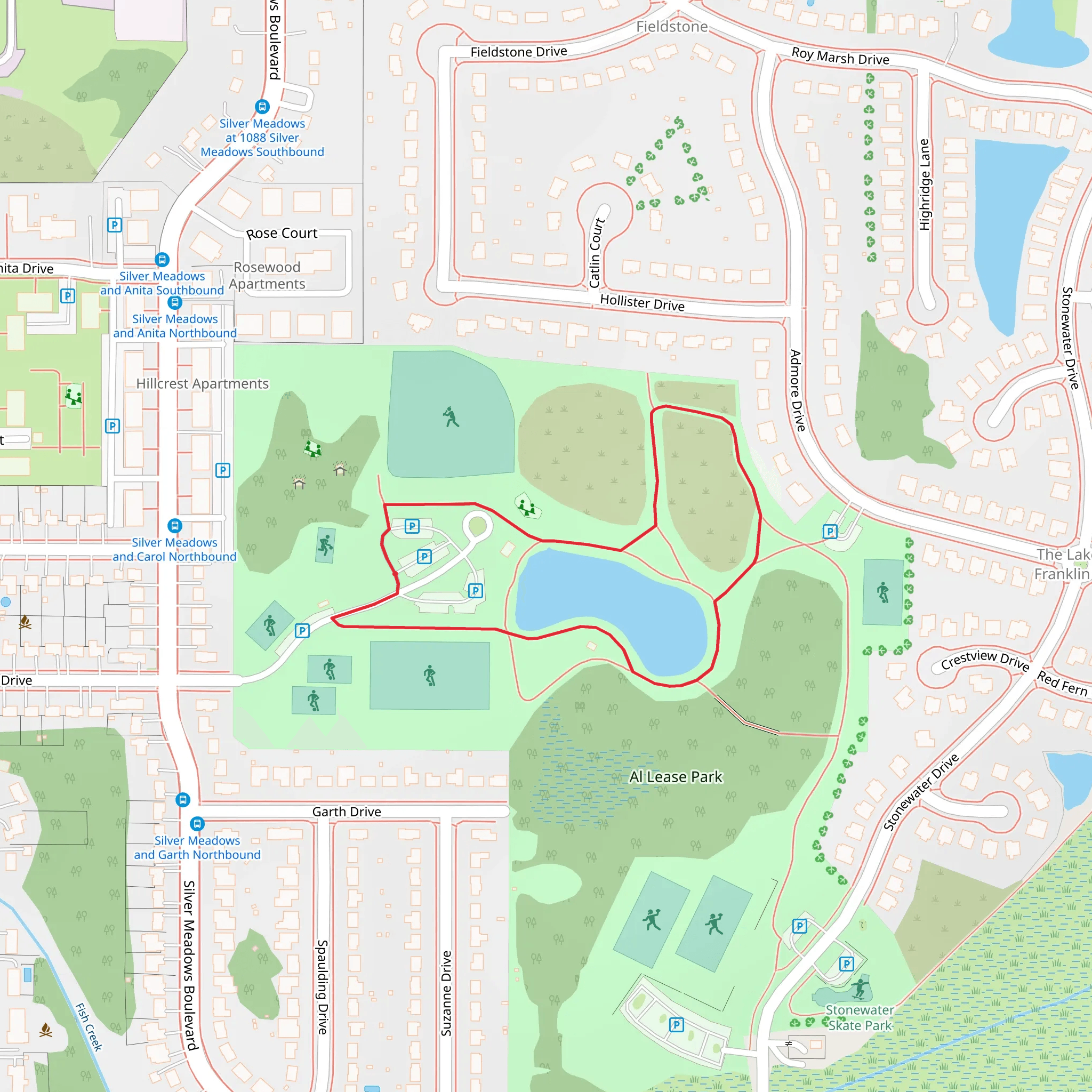 Al Lease Park Loop mobile static map
