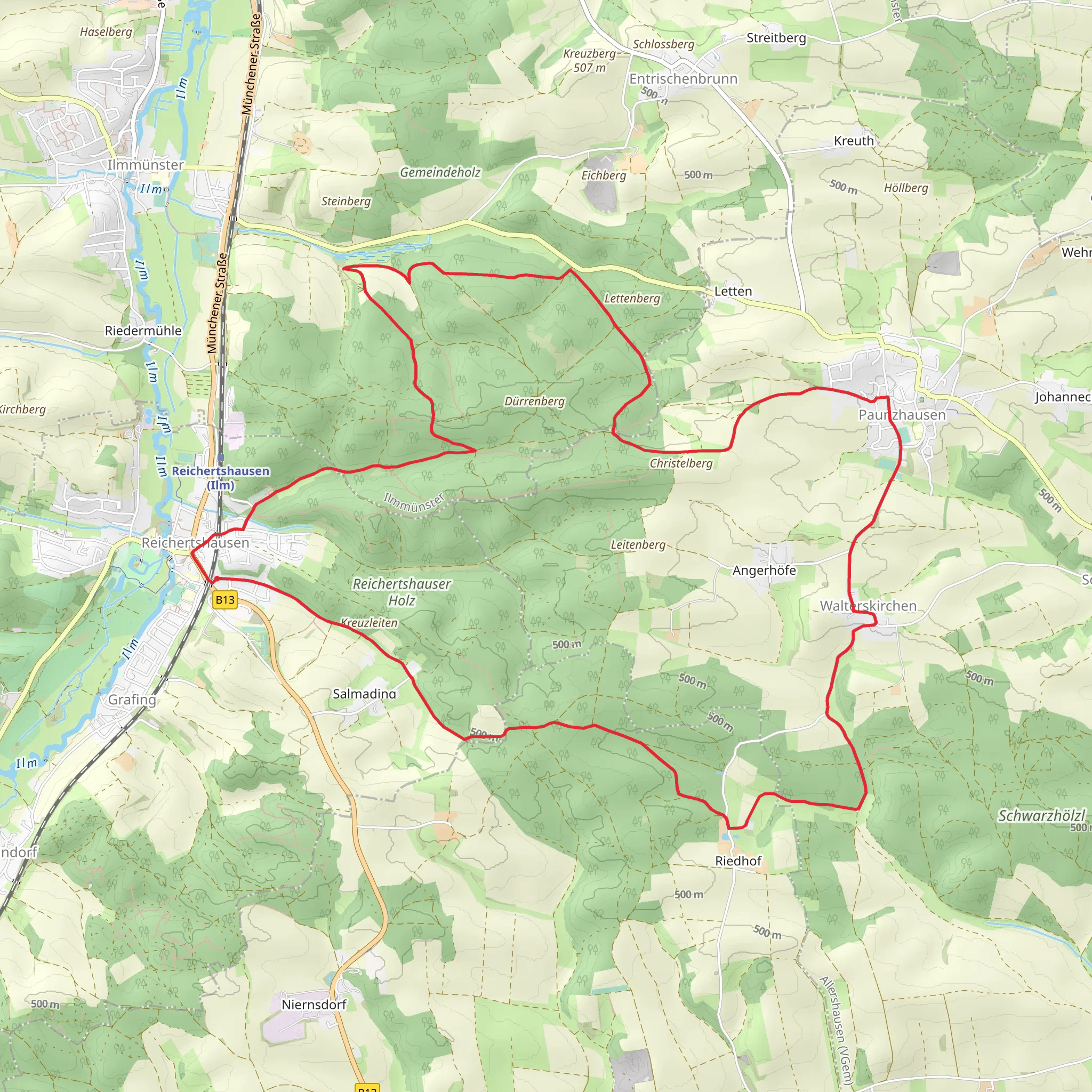 Reichertshauser and Walterskirchen Loop mobile static map