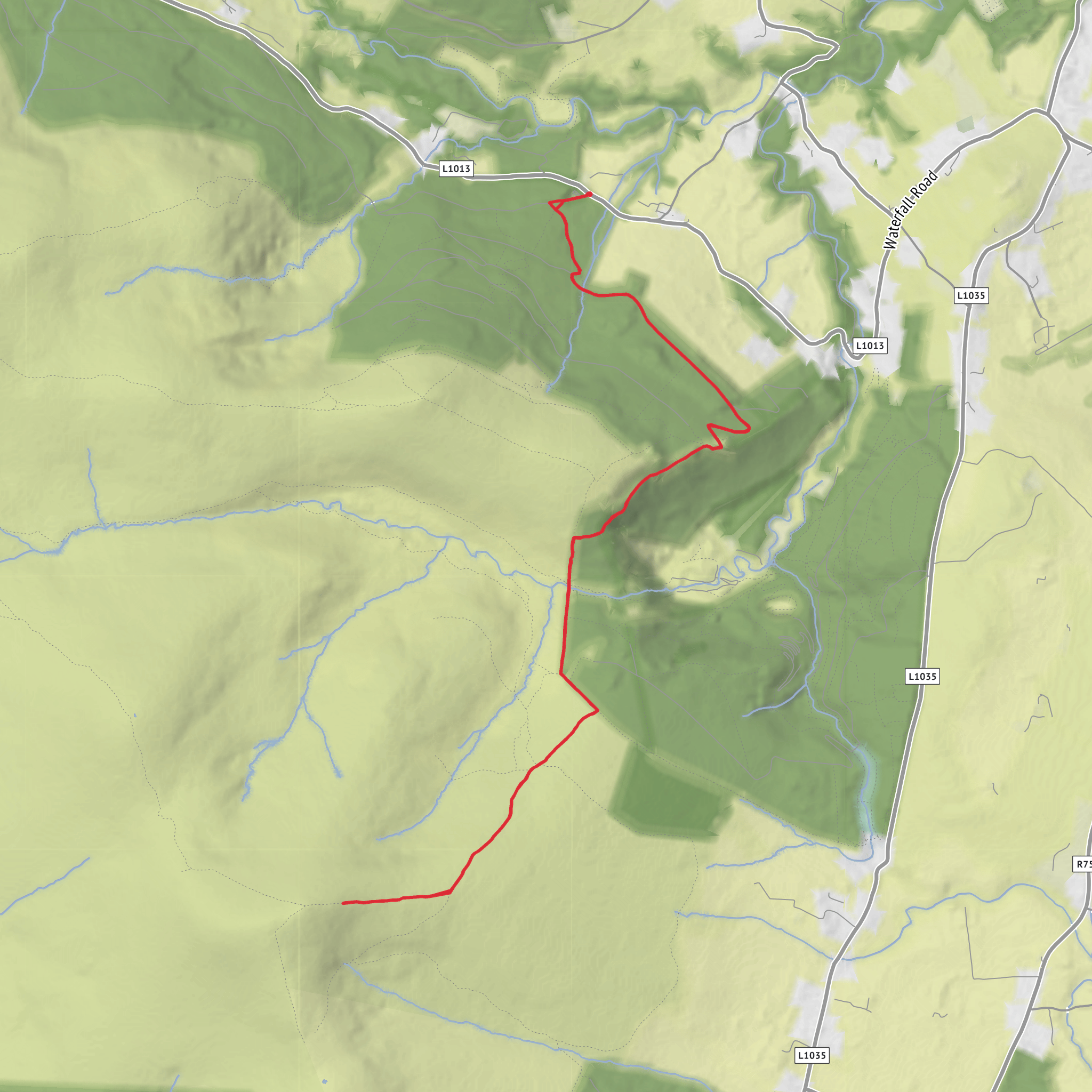 Crone Wood Carpark to Jouce Loop mobile static map
